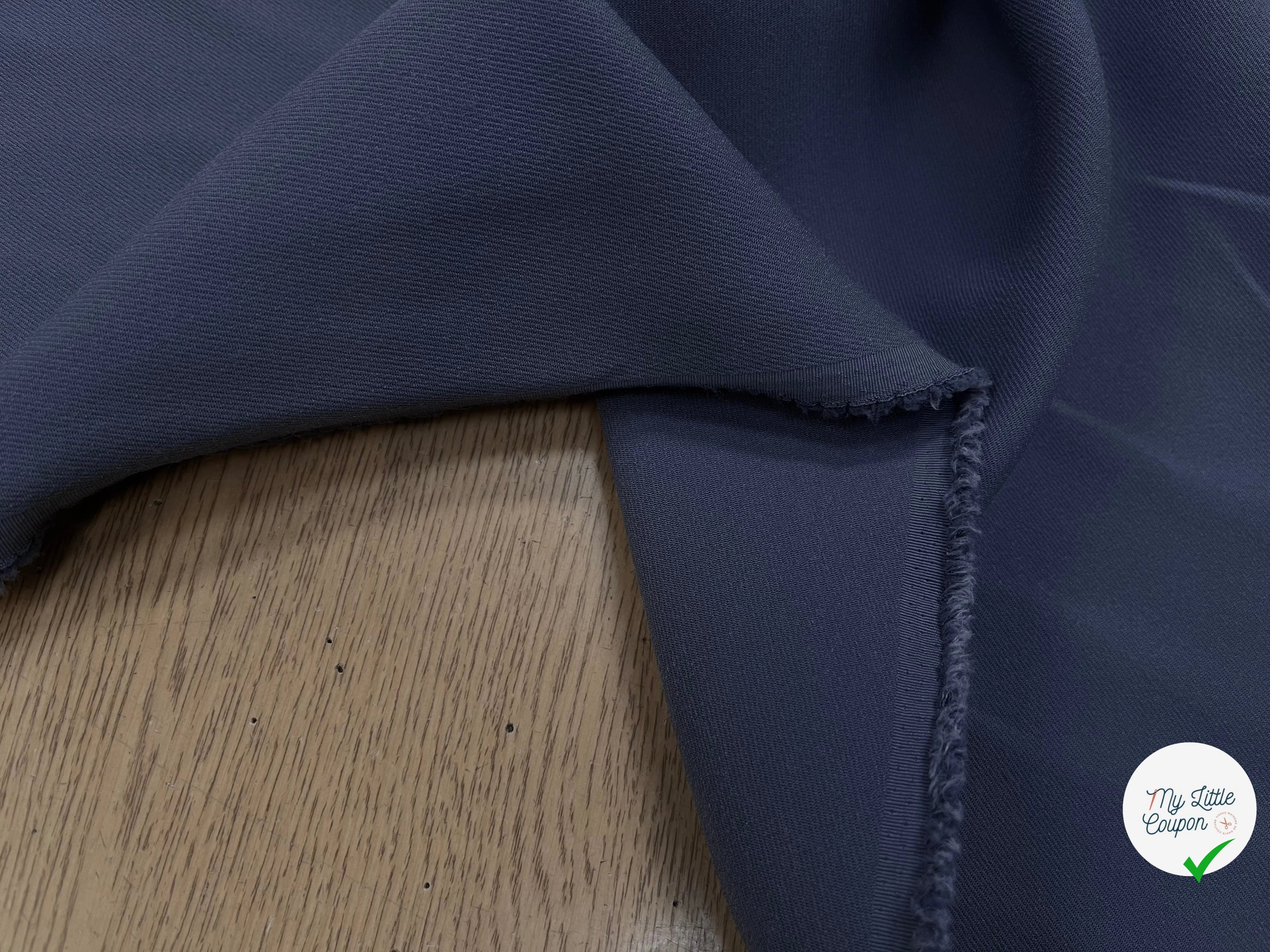 GABARDINE LOURDE POLYESTER BLEU 130CM JAPAN - My Little Coupon