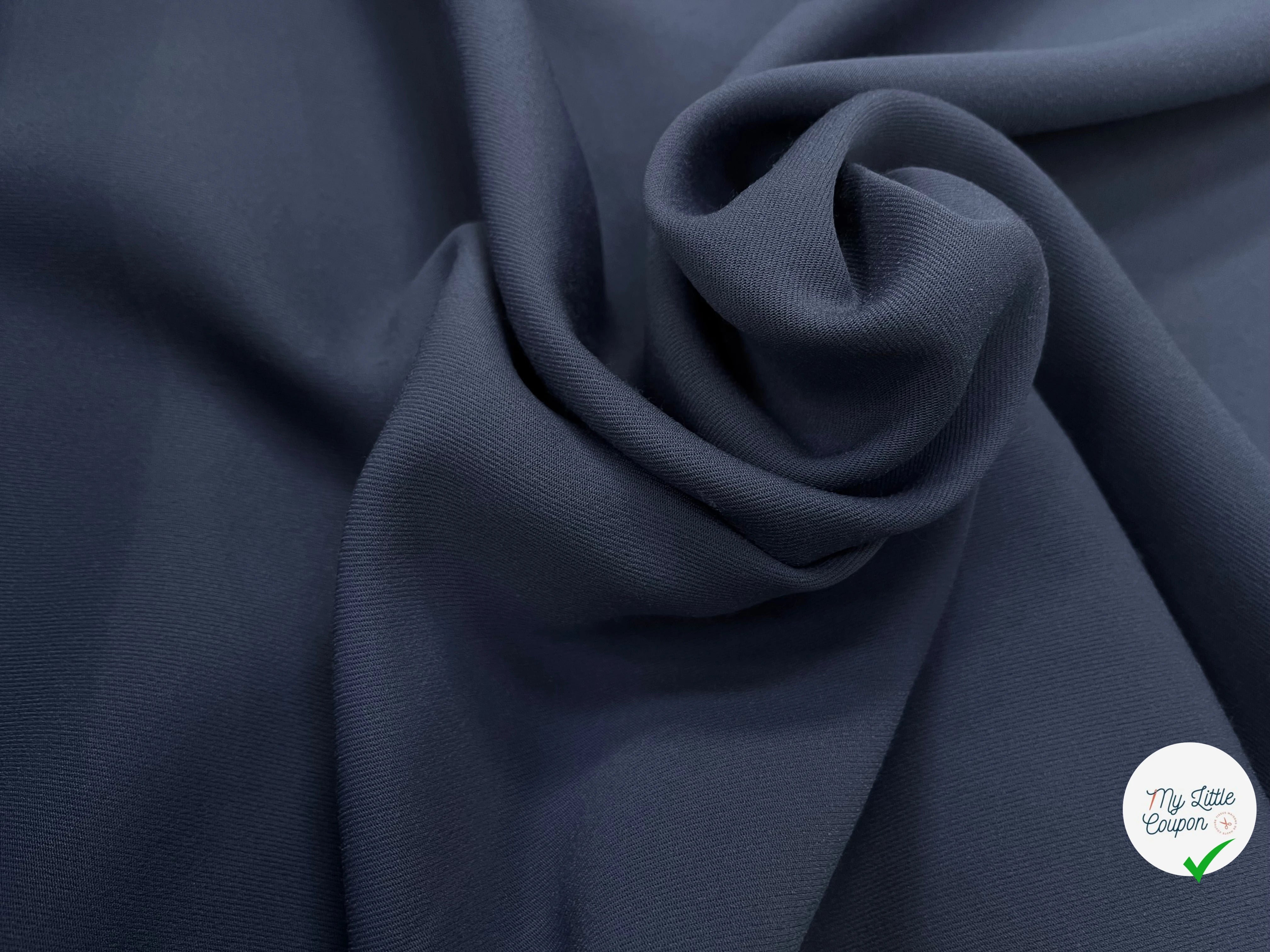 GABARDINE LOURDE POLYESTER BLEU 130CM JAPAN - My Little Coupon