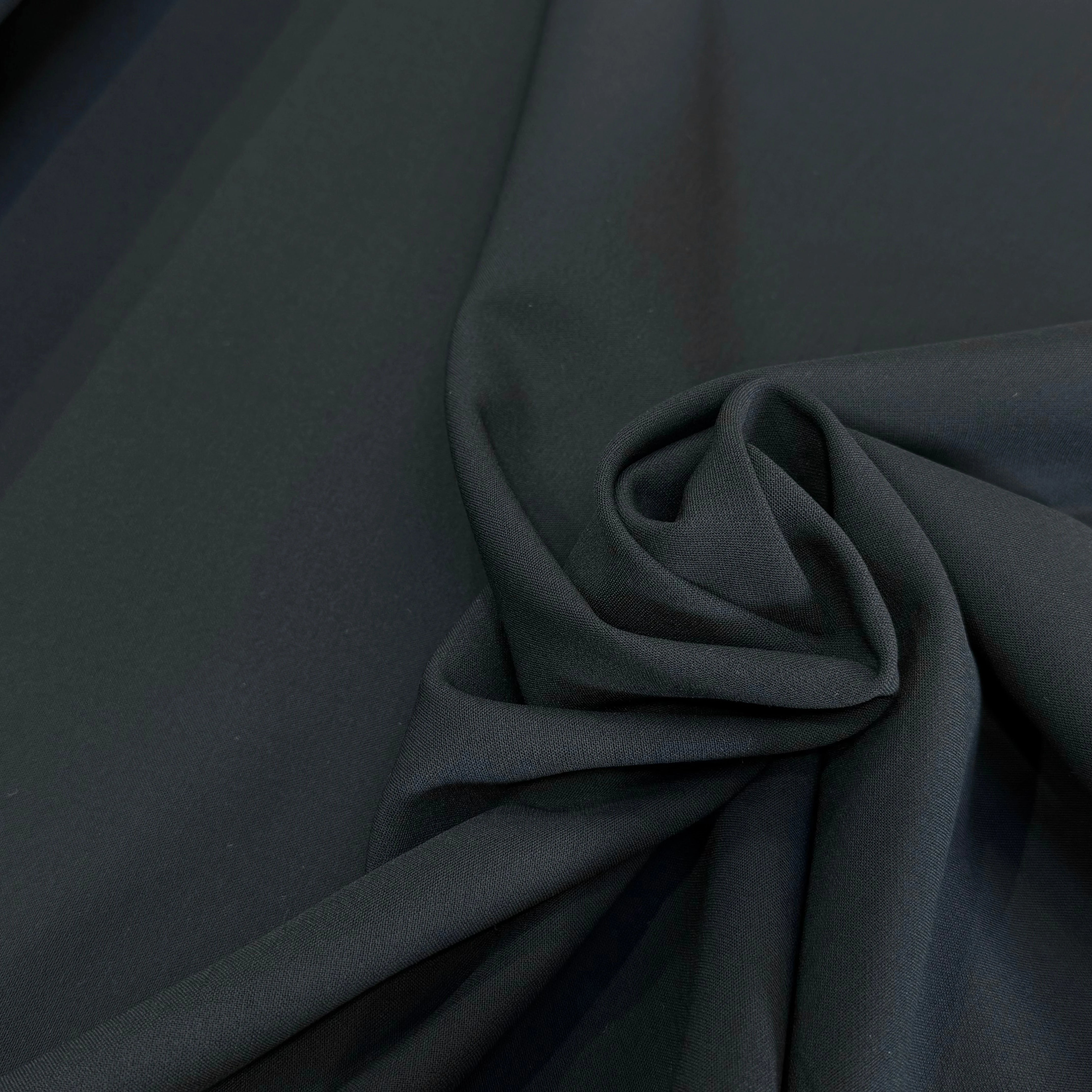 GABARDINE LOURDE POLYVISCOSE STRETCH BELLE TENUE NOIR 27% VI - My Little Coupon