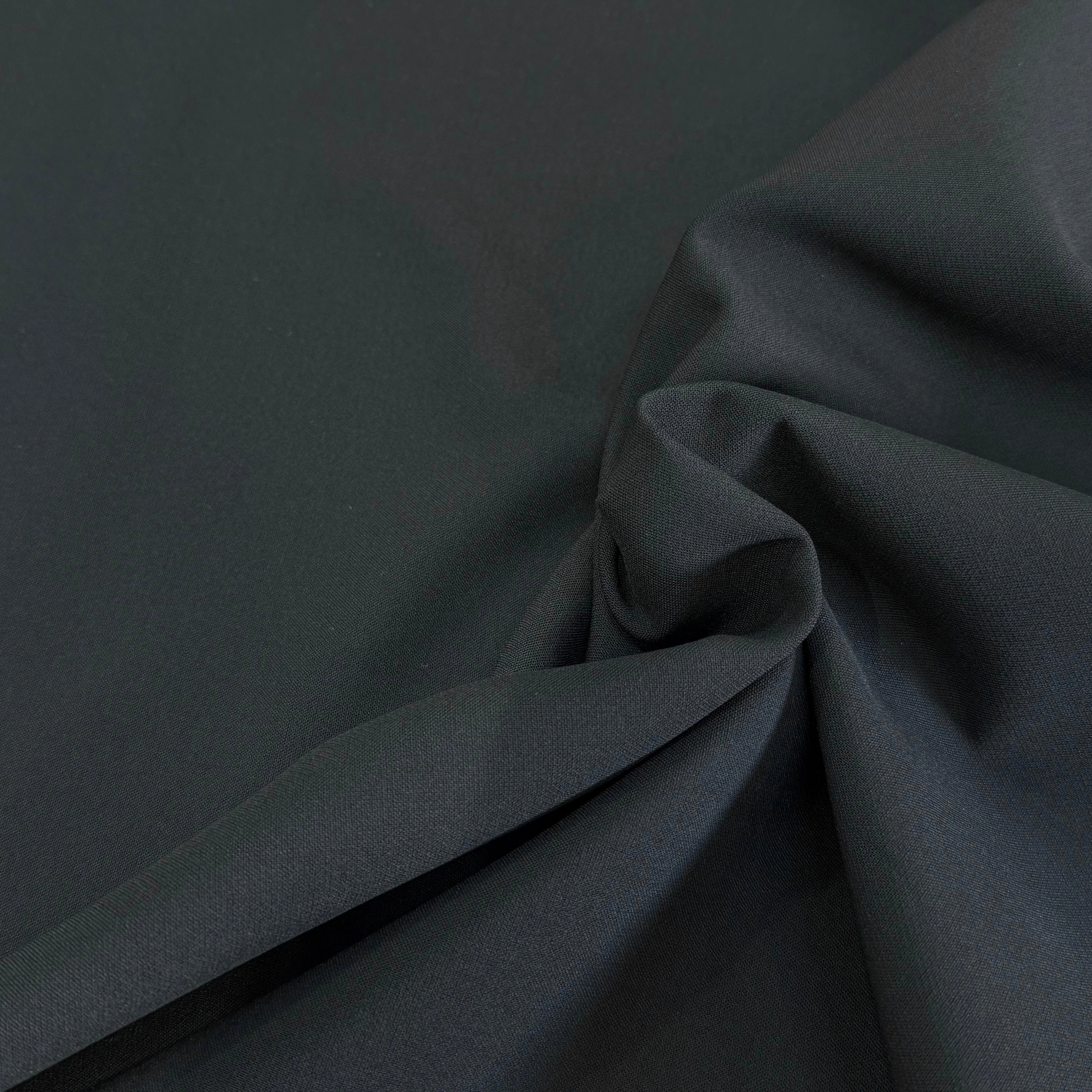 GABARDINE LOURDE POLYVISCOSE STRETCH BELLE TENUE NOIR 27% VI - My Little Coupon