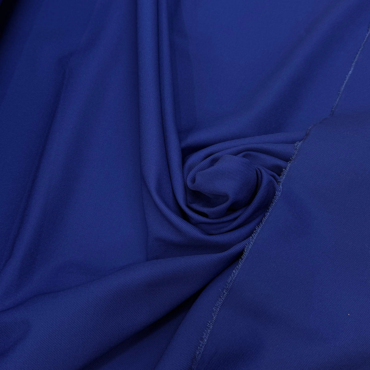 GABARDINE LOURDE SERGÉE POLYCOTON BLEU ROYAL - My Little Coupon