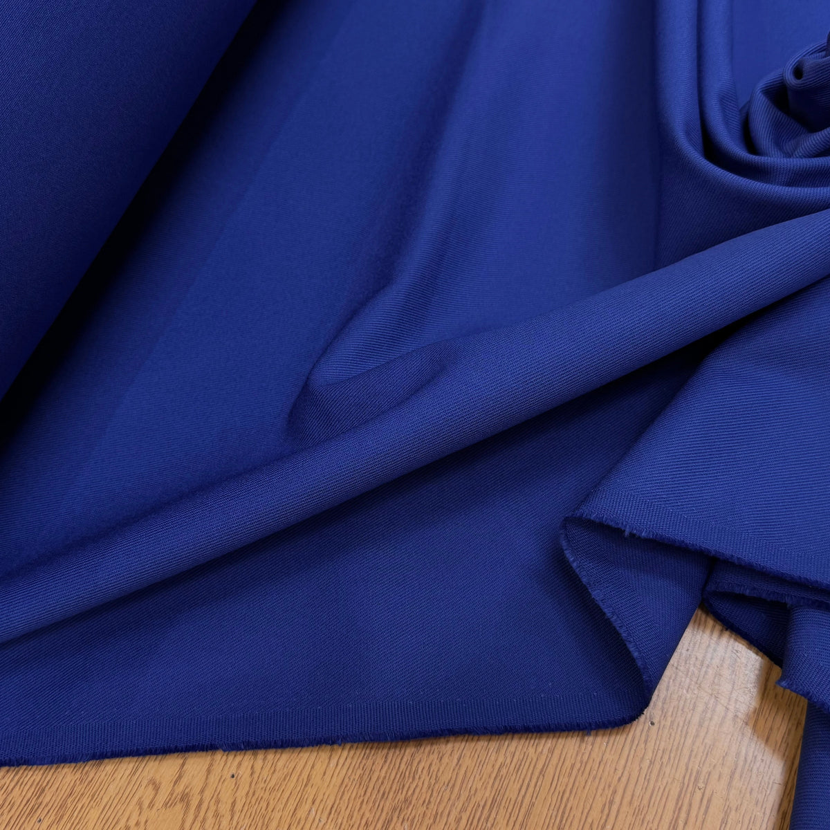 GABARDINE LOURDE SERGÉE POLYCOTON BLEU ROYAL - My Little Coupon