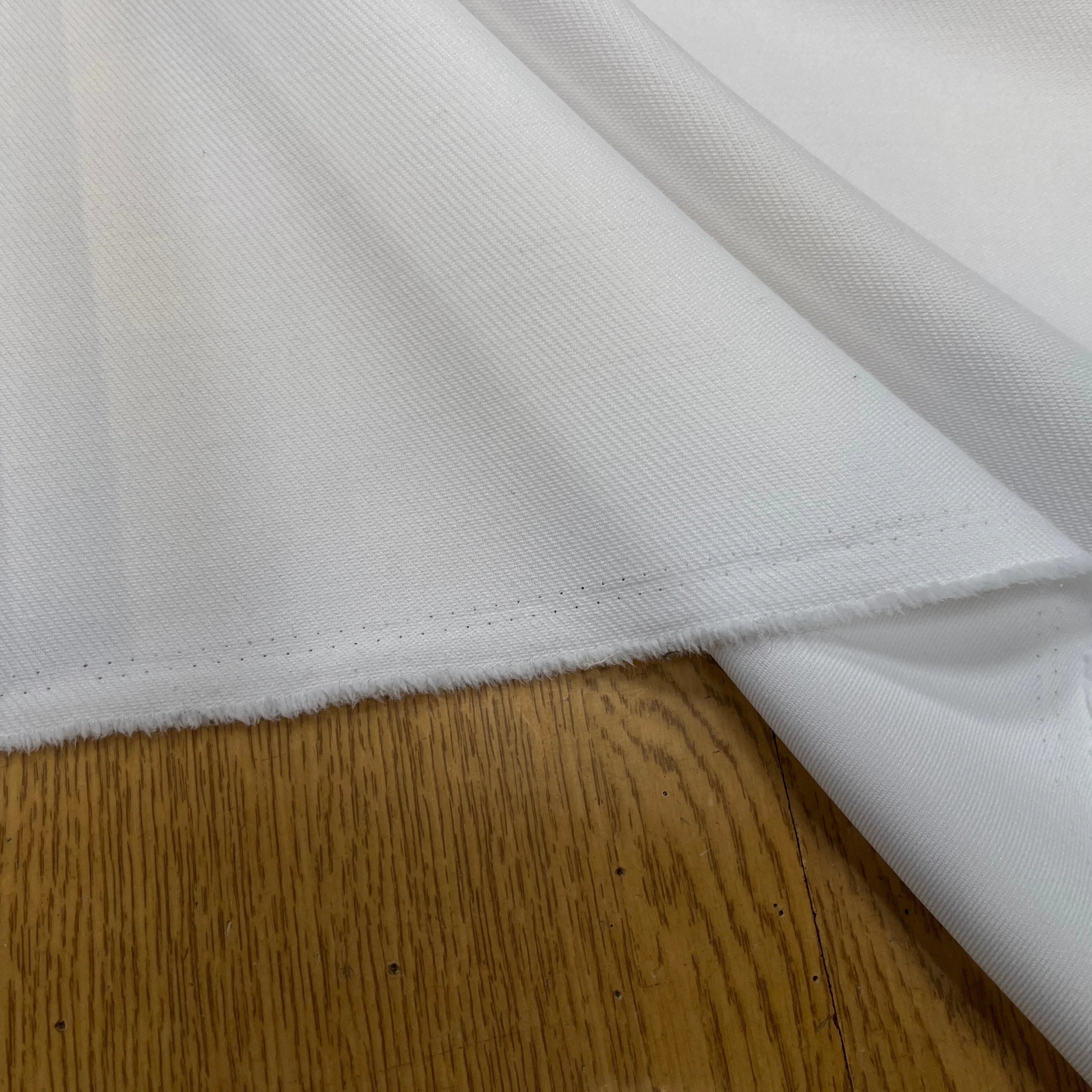 GABARDINE LOURDE SOUPLE BLANCHE 153CM - My Little Coupon