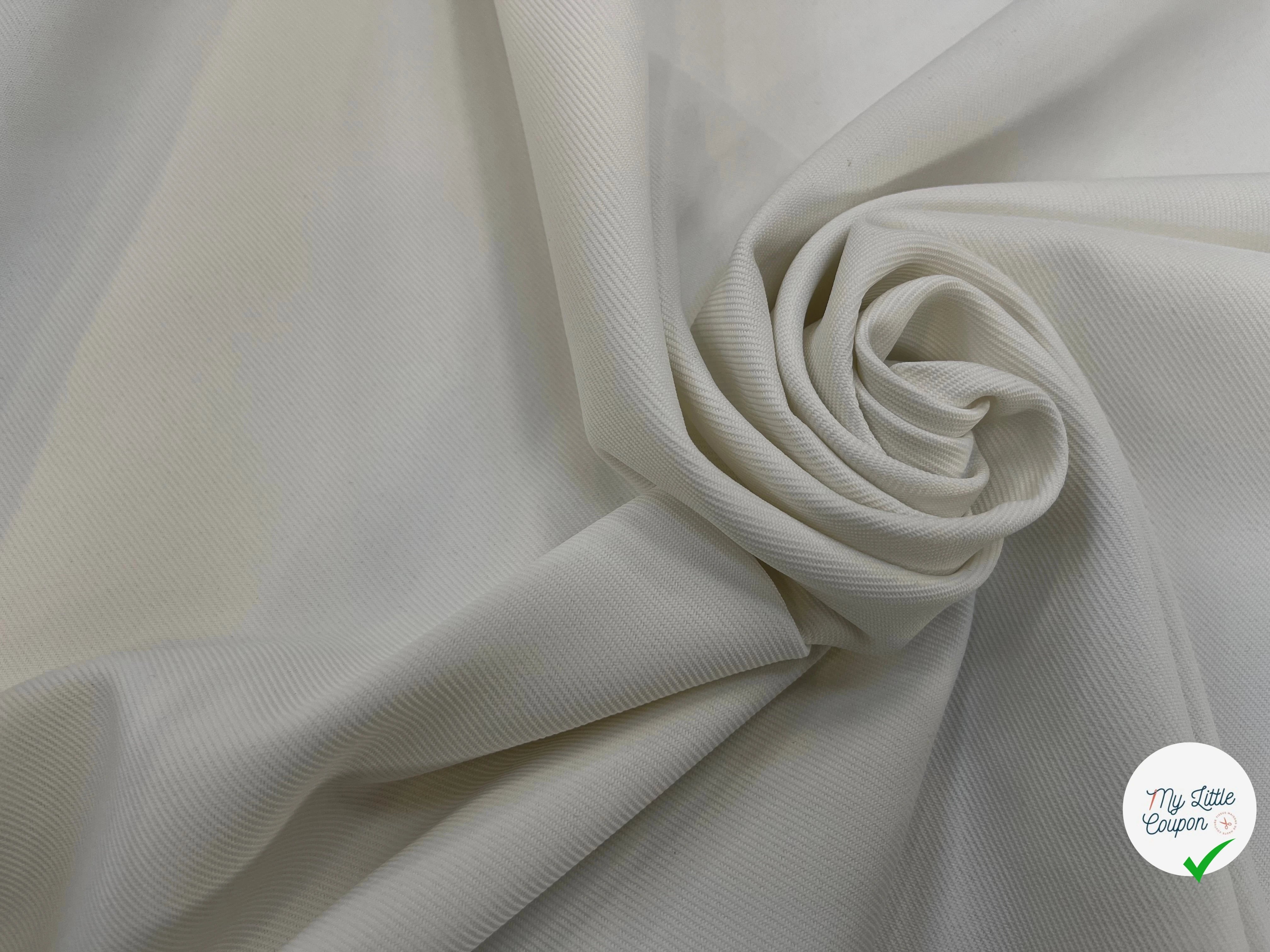 GABARDINE LOURDE STRIÉE BLANCHE JAPAN - My Little Coupon