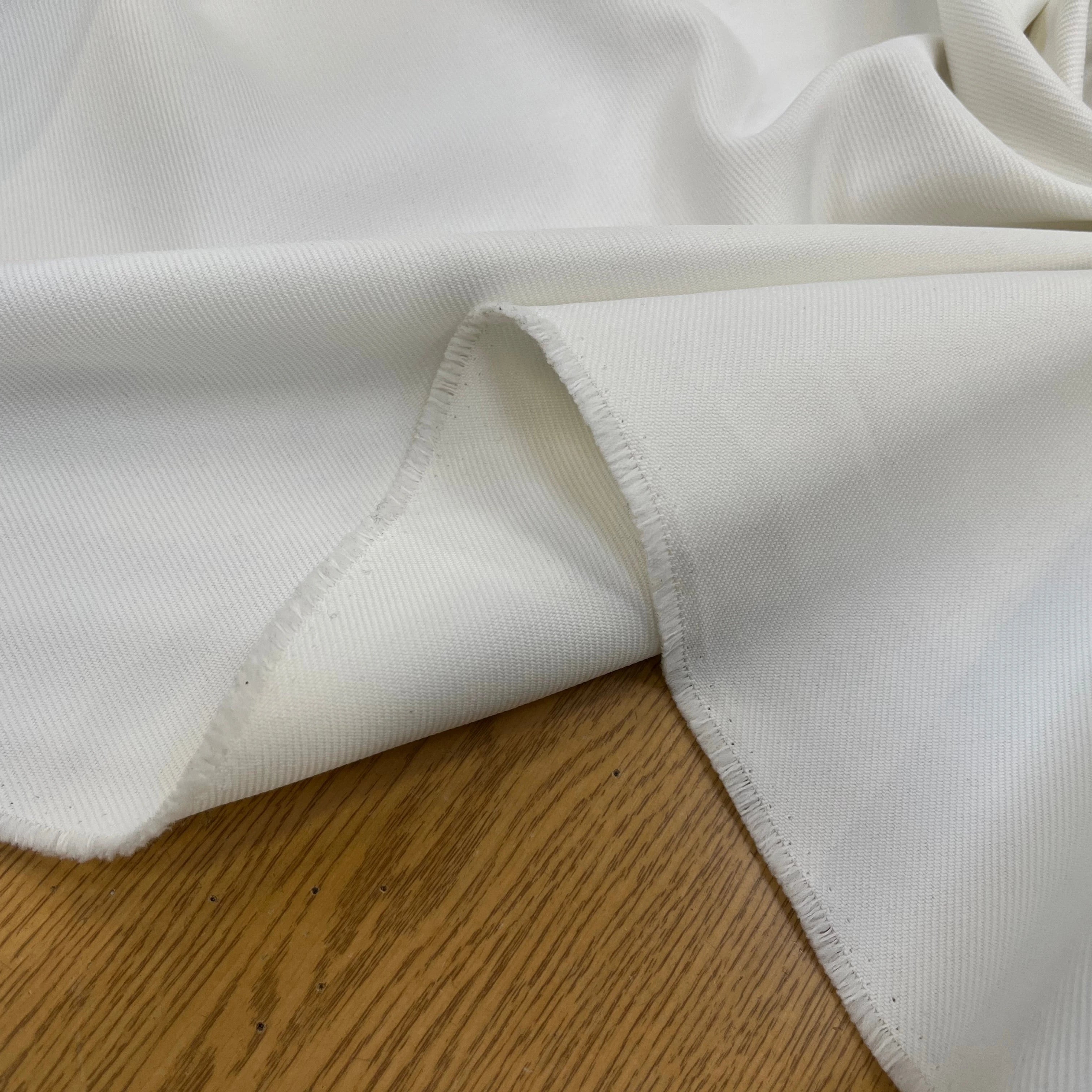 GABARDINE LOURDE STRIÉE BLANCHE JAPAN - My Little Coupon