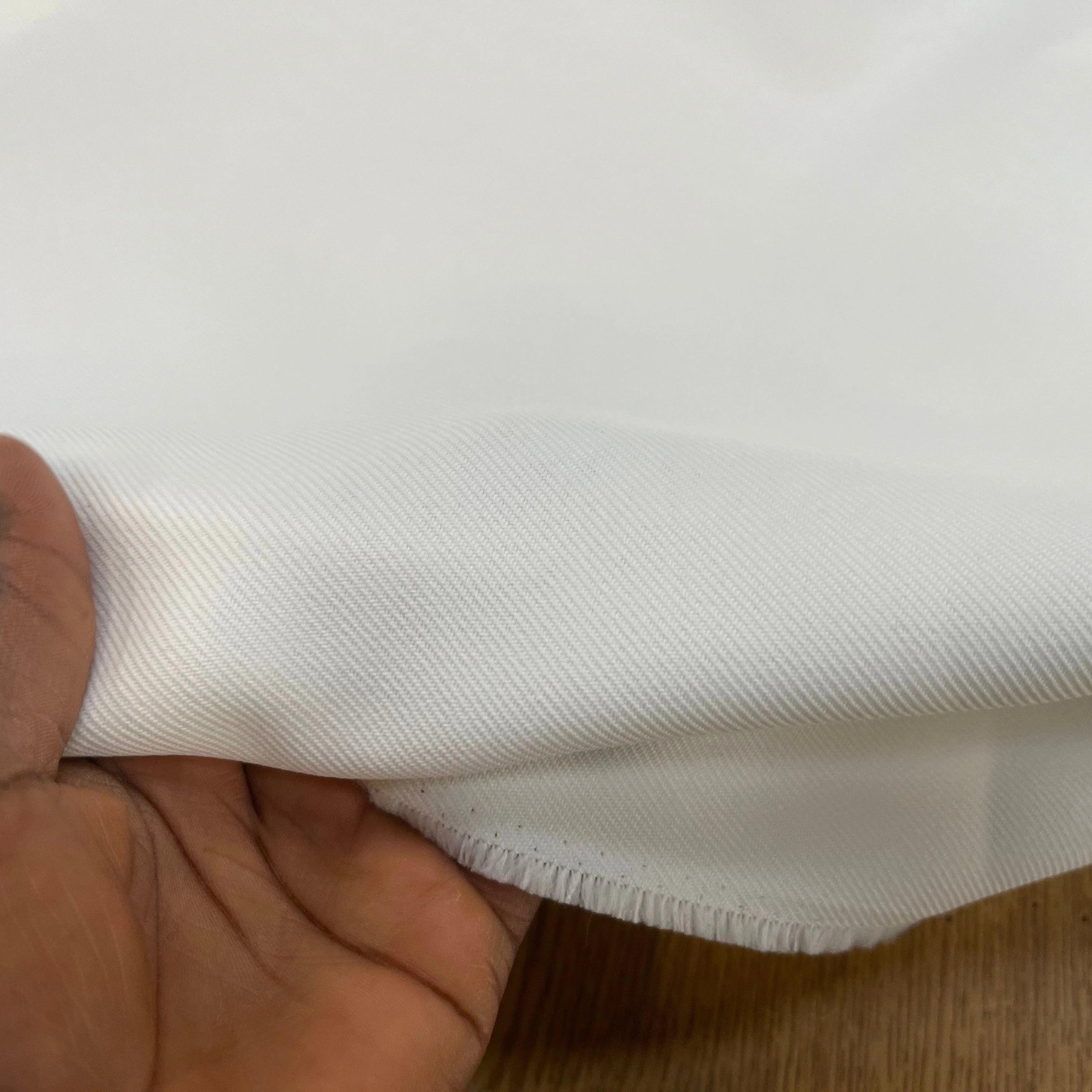 GABARDINE LOURDE STRIÉE BLANCHE JAPAN - My Little Coupon