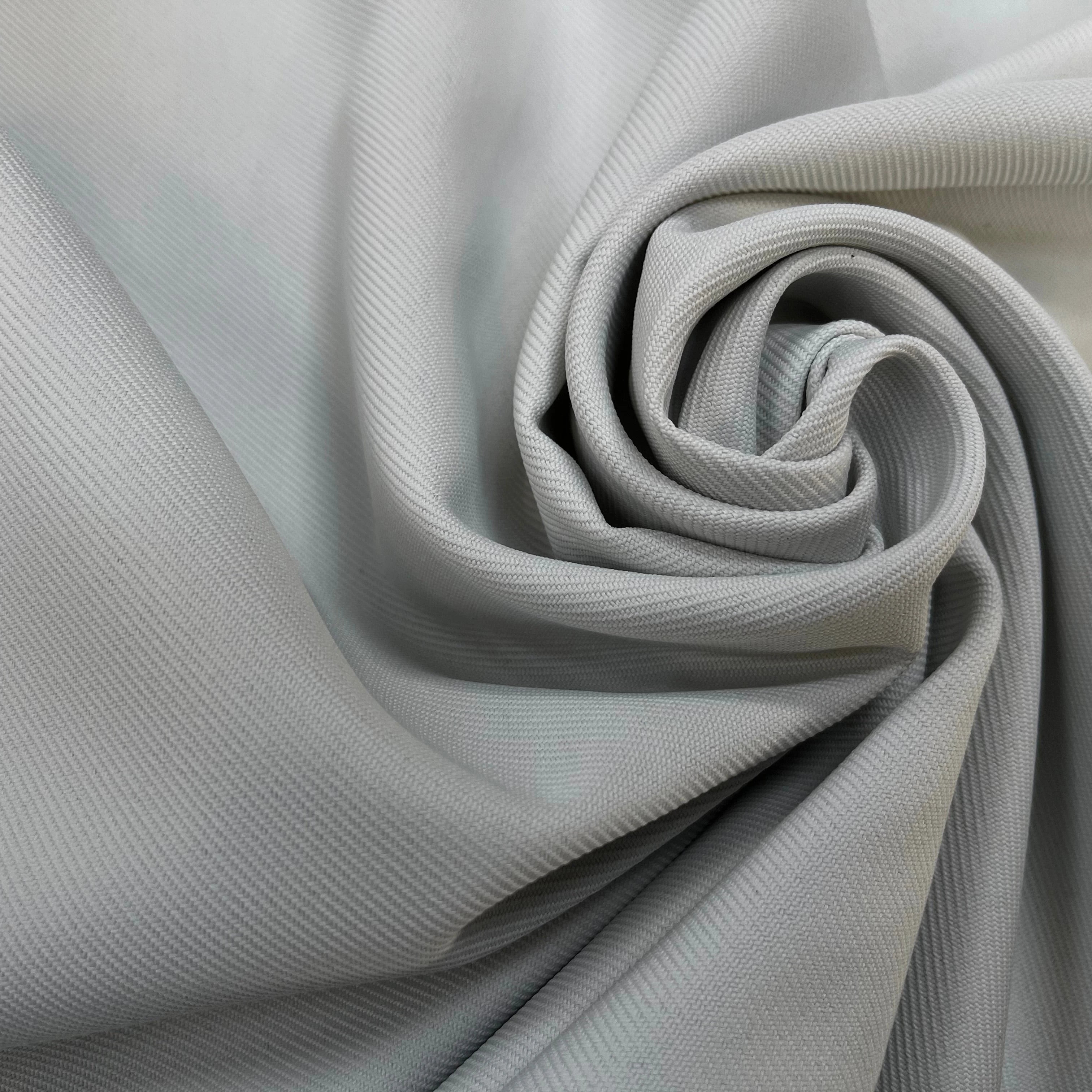 GABARDINE LOURDE STRIÉE DIRTY WHITE POLYESTER - My Little Coupon