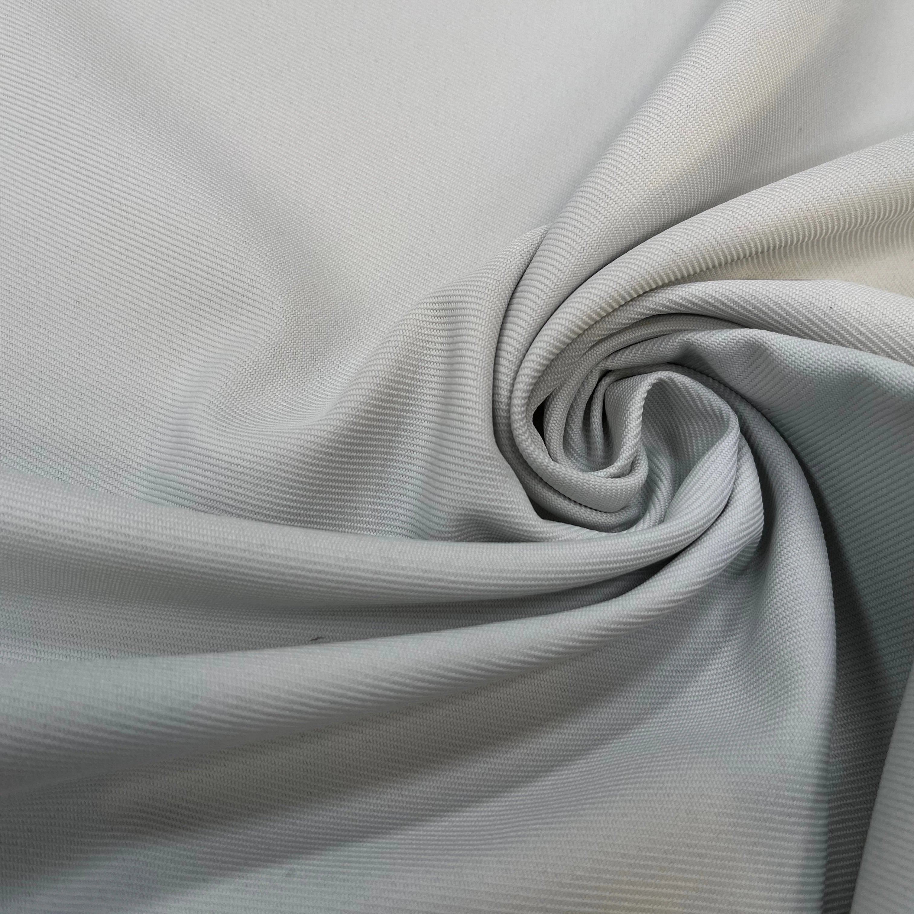 GABARDINE LOURDE STRIÉE DIRTY WHITE POLYESTER - My Little Coupon