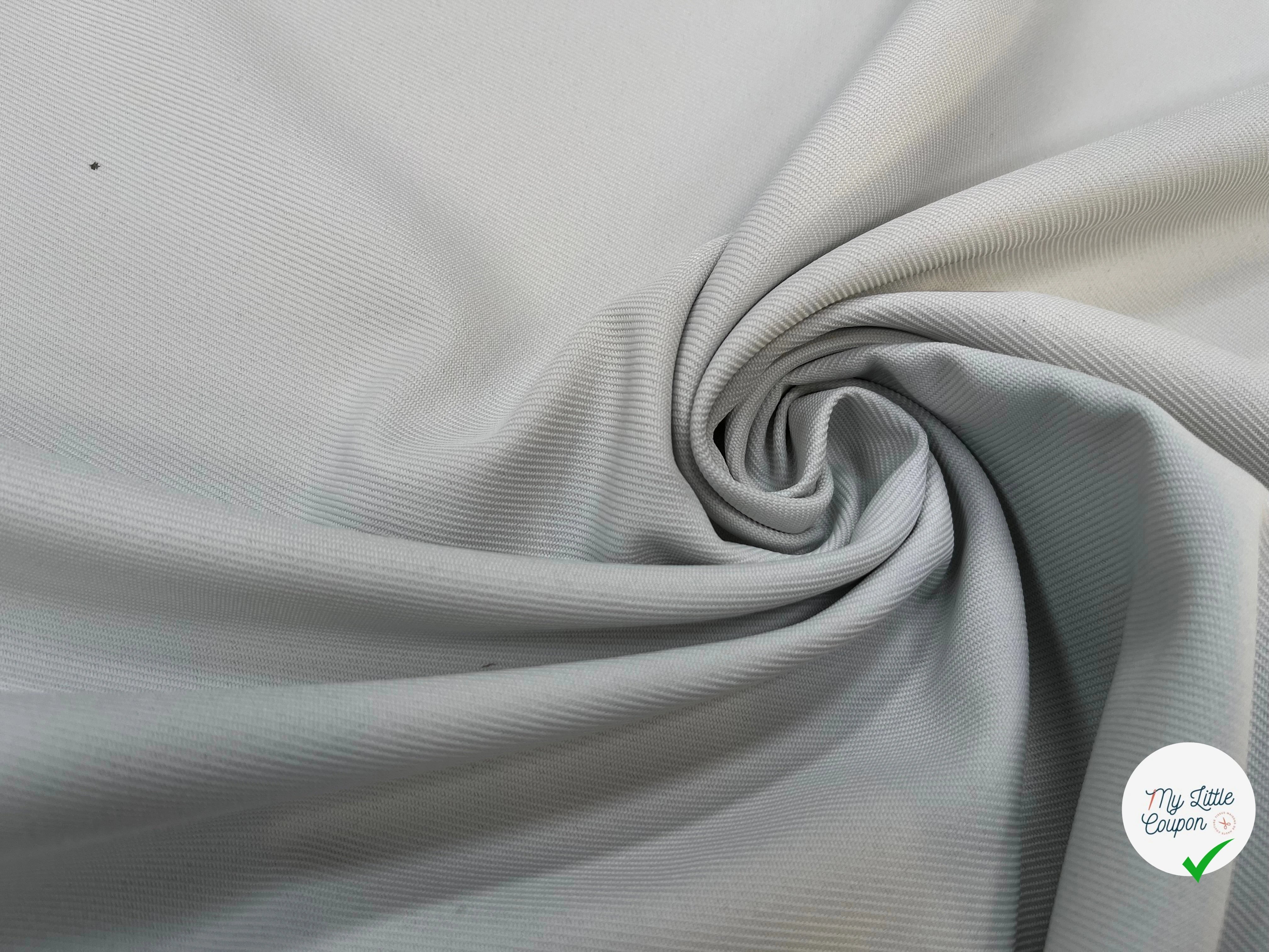 GABARDINE LOURDE STRIÉE DIRTY WHITE POLYESTER - My Little Coupon
