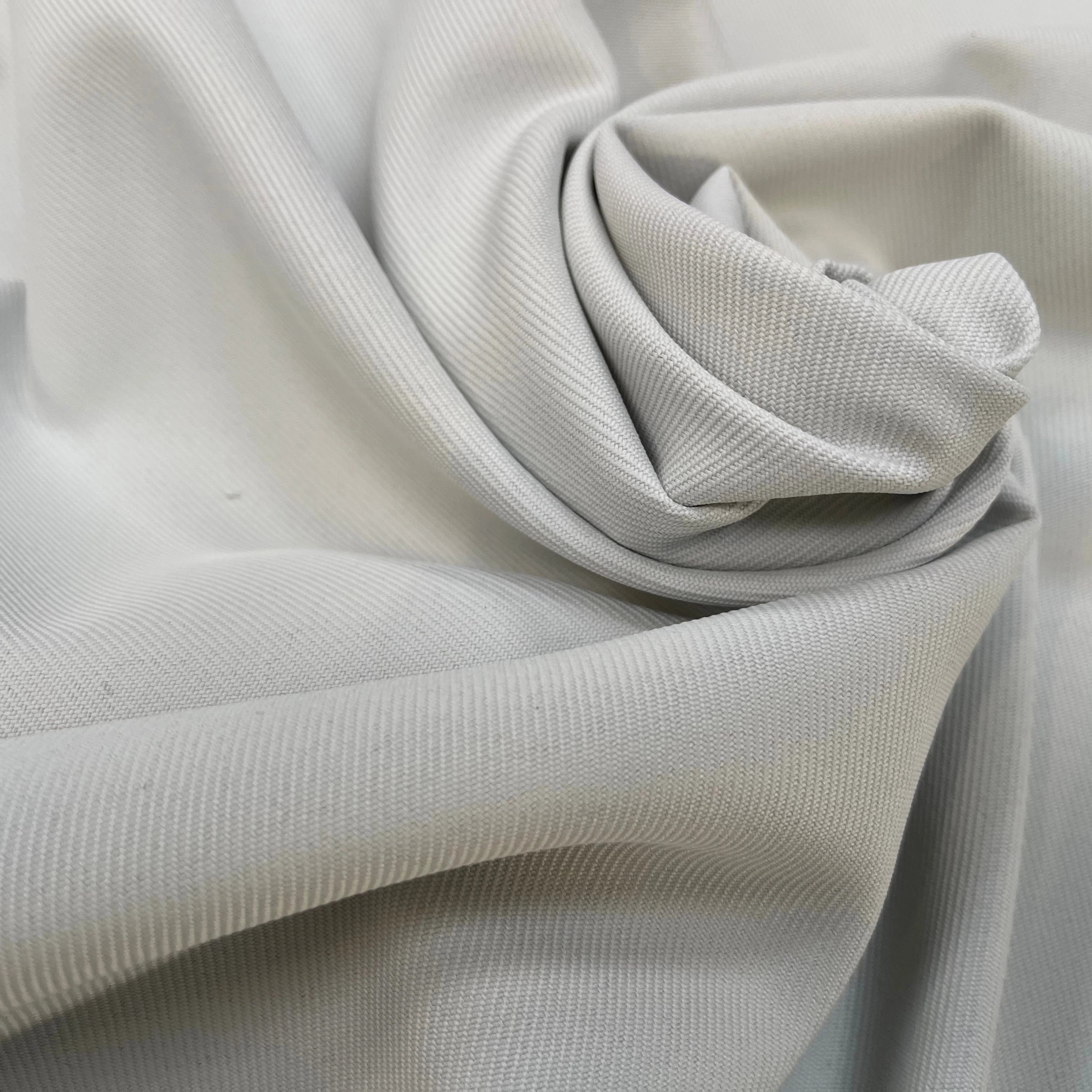 GABARDINE LOURDE STRIÉE DIRTY WHITE POLYESTER - My Little Coupon