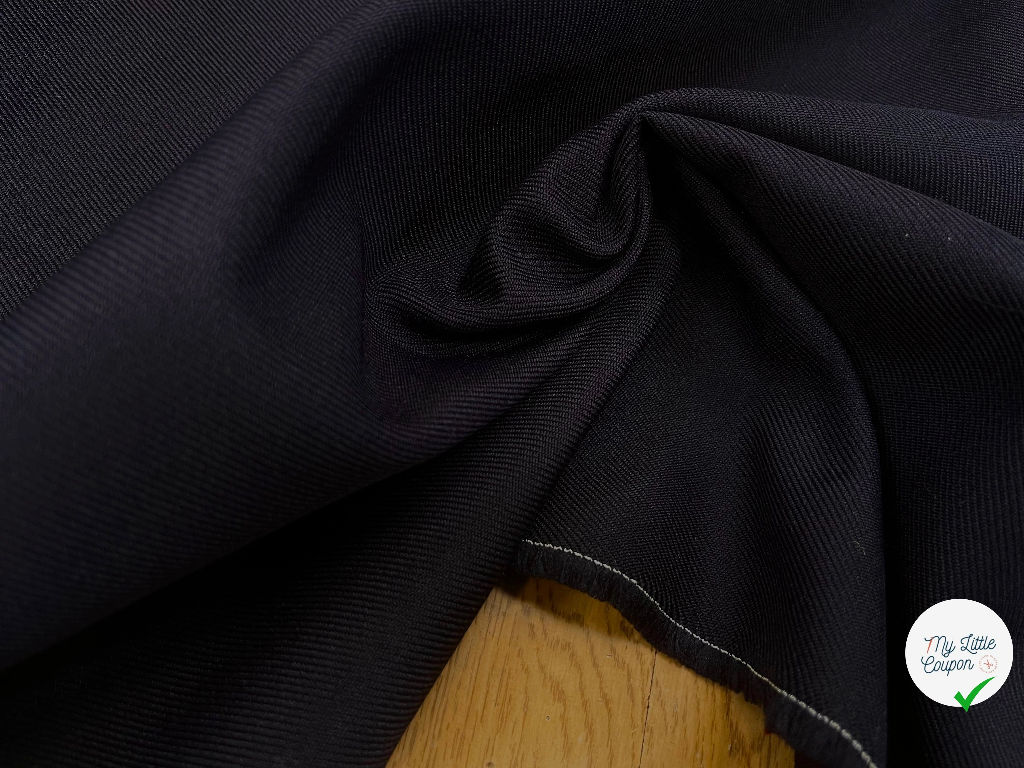 GABARDINE LOURDE STRIÉE NAVY JAPAN 152CM - My Little Coupon