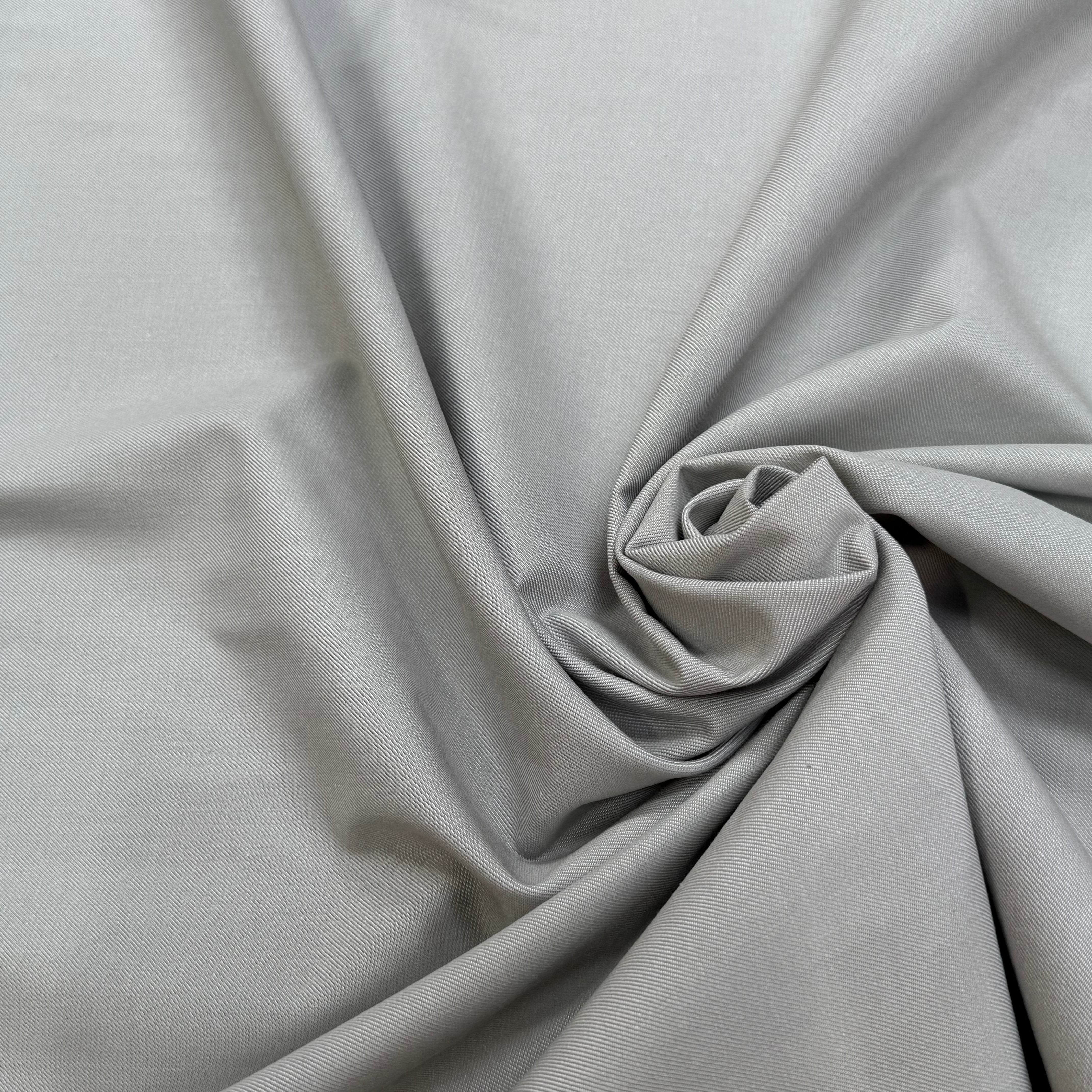 GABARDINE NATTÉE DE COTON LOURDE GRIS MARBRE TENUE IMPÉCABLE - My Little Coupon