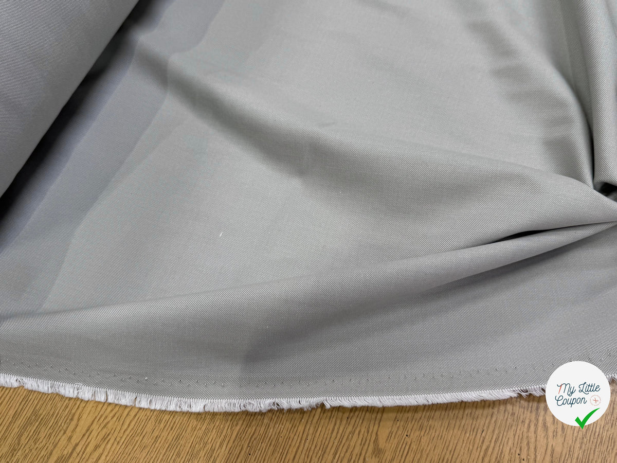 GABARDINE NATTÉE DE COTON LOURDE GRIS MARBRE TENUE IMPÉCABLE - My Little Coupon