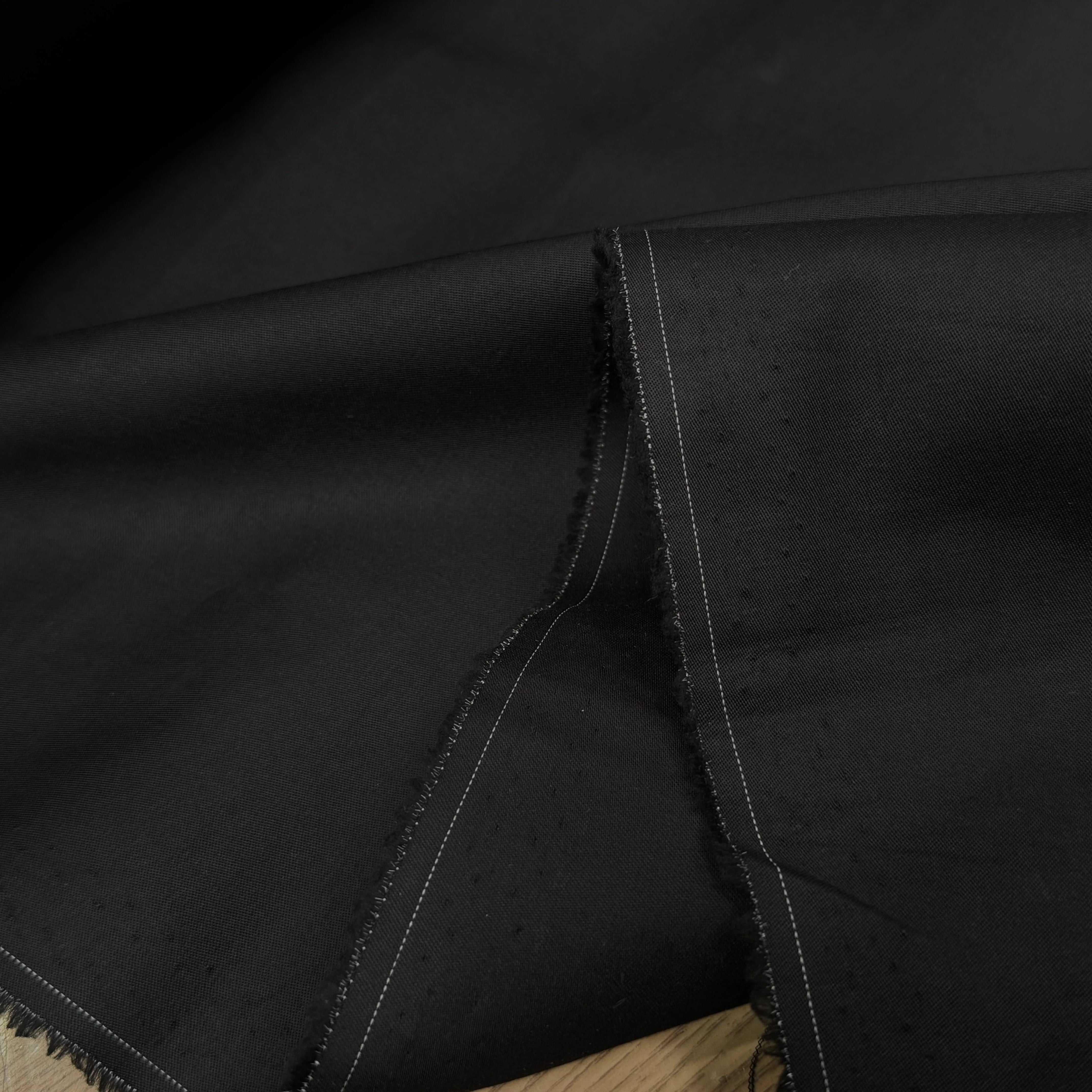 GABARDINE NOIR PEIGNÉE COTON COUTURE - My Little Coupon