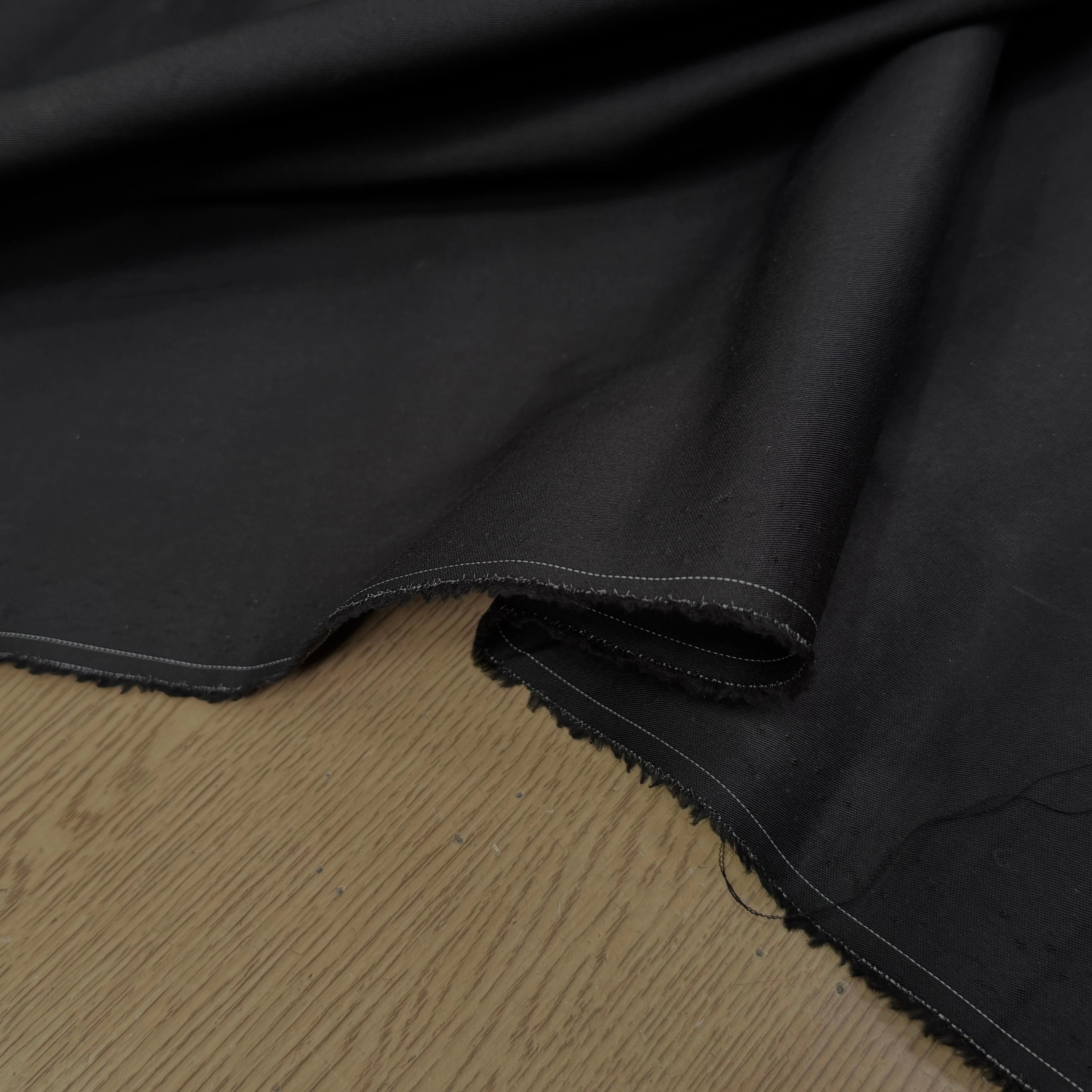 GABARDINE NOIR PEIGNÉE COTON COUTURE - My Little Coupon