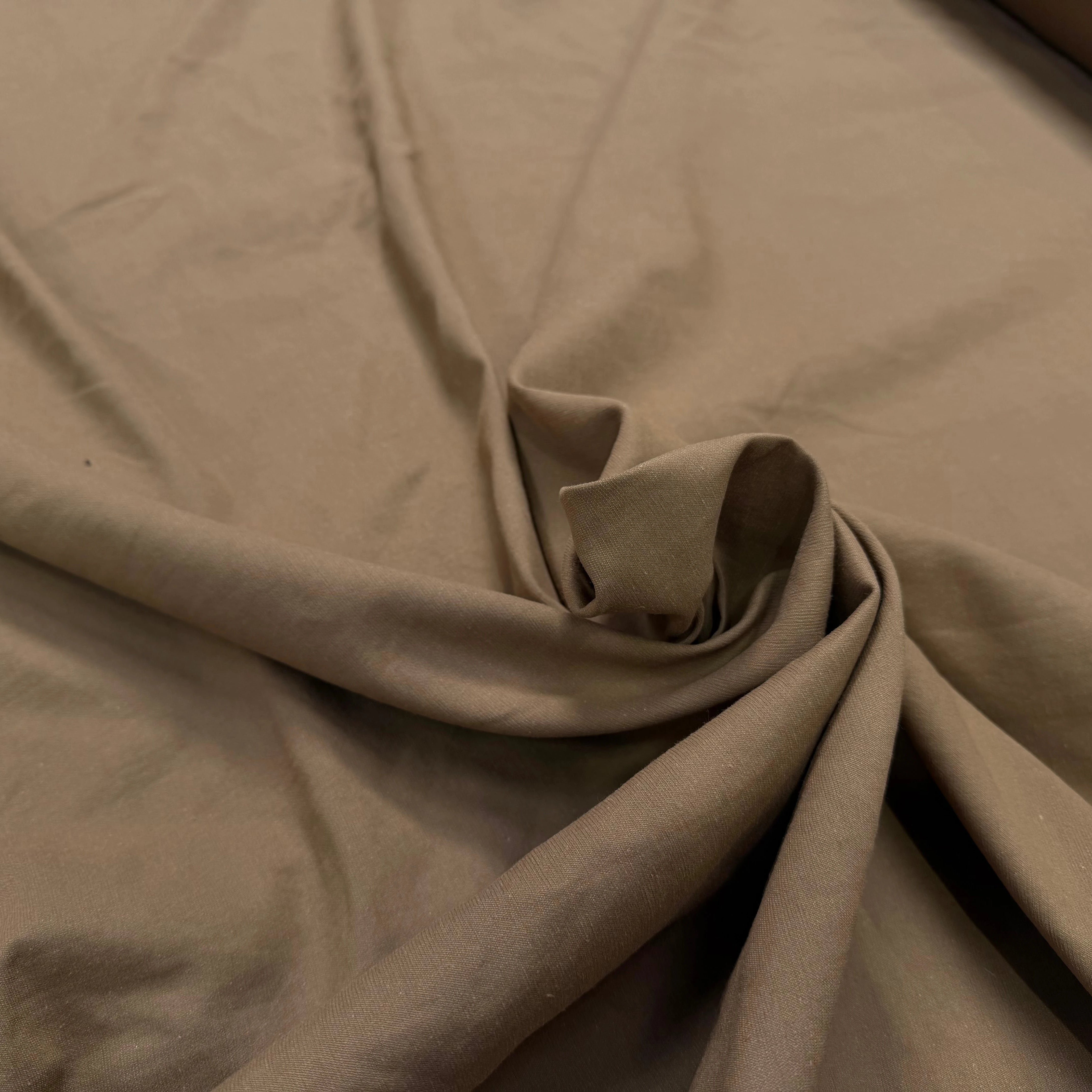 GABARDINE PEAU DE PECHE CAMEL FONCÉ REVERSIBLE - My Little Coupon