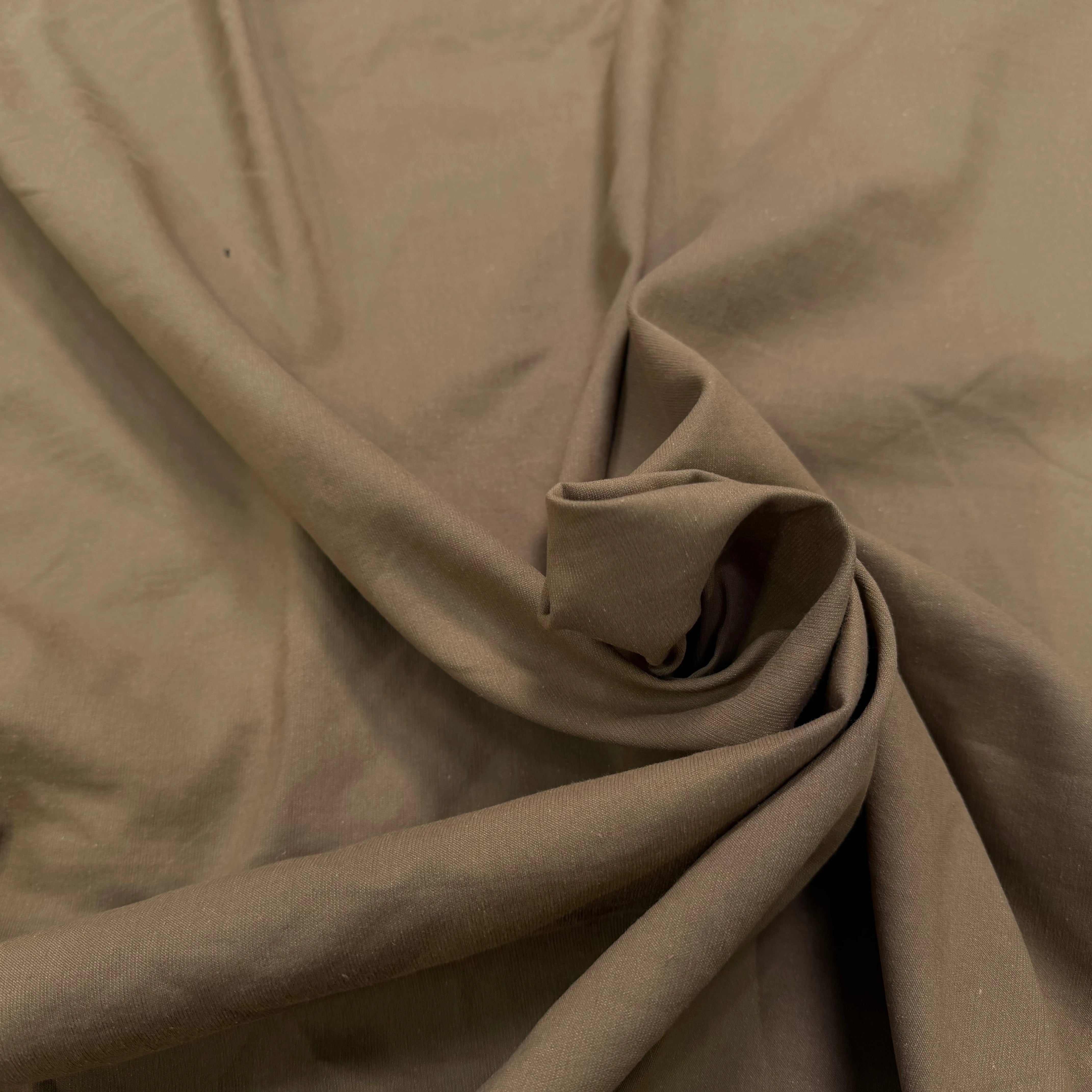 GABARDINE PEAU DE PECHE CAMEL FONCÉ REVERSIBLE - My Little Coupon