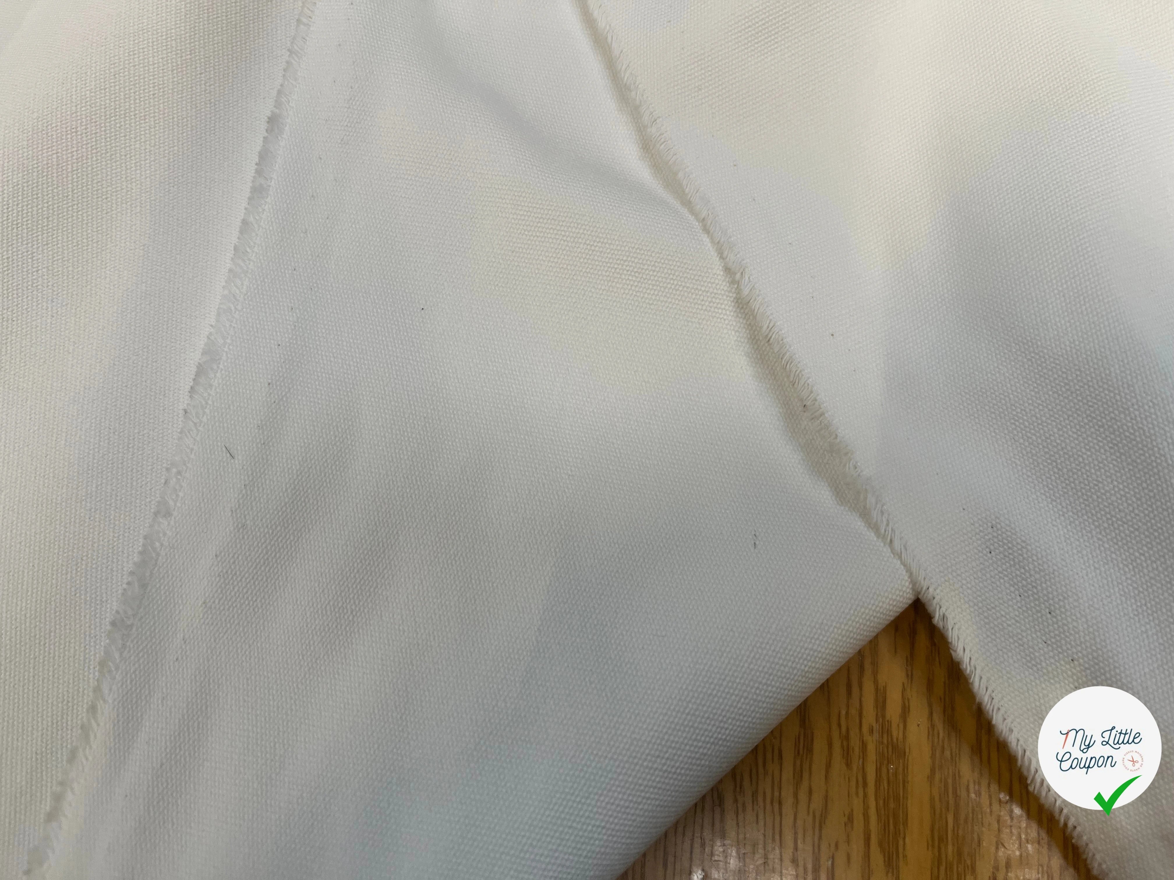 GABARDINE PIQUÉE EFFET CRAQUANTE BLANC PLÂTRE - My Little Coupon