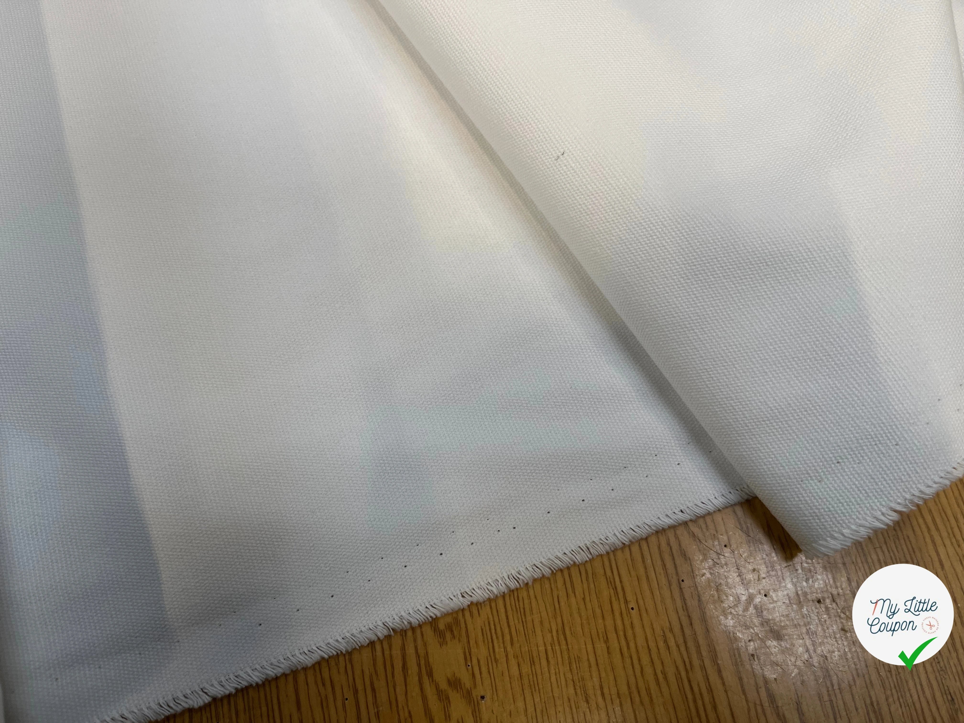 GABARDINE PIQUÉE EFFET CRAQUANTE BLANC PLÂTRE - My Little Coupon