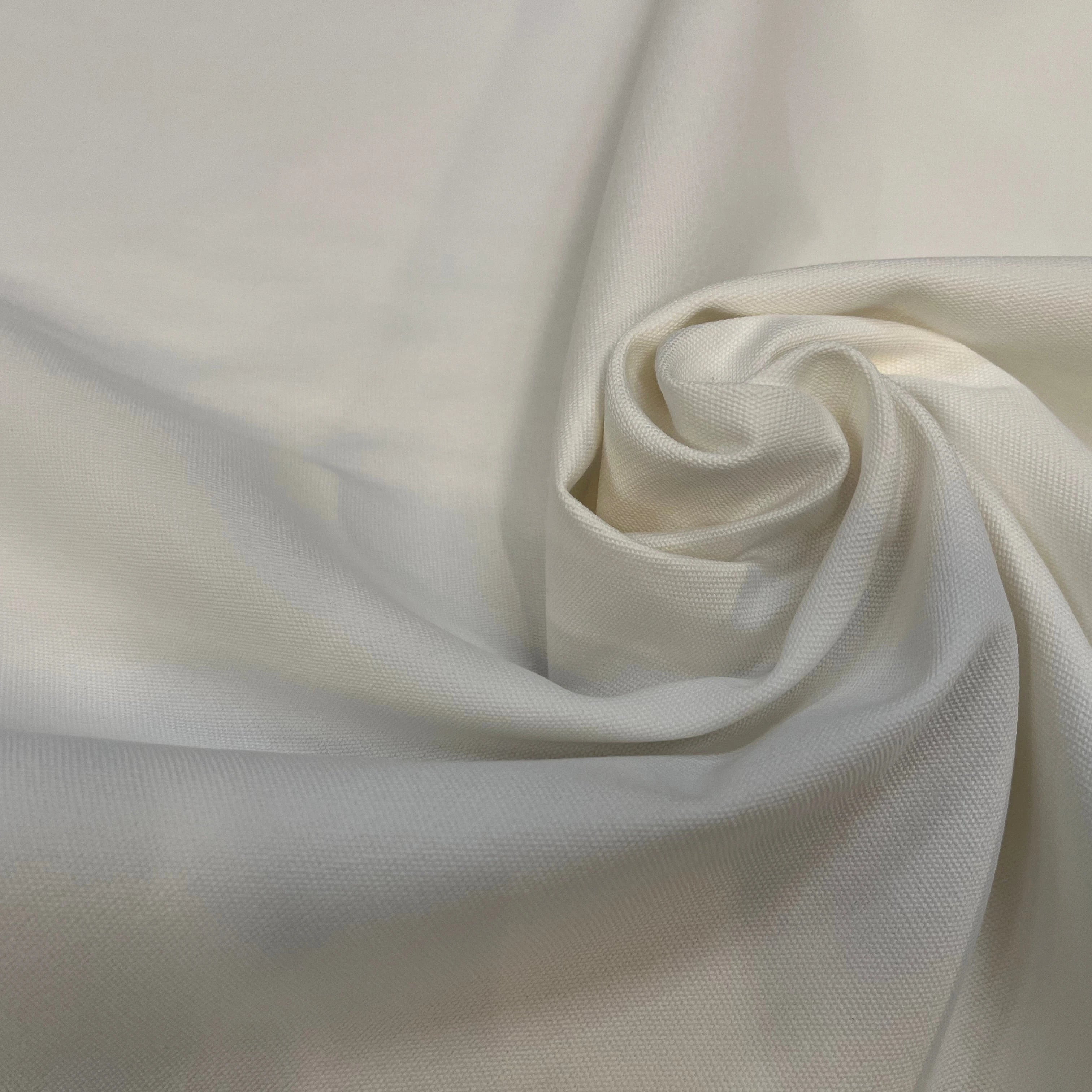 GABARDINE PIQUÉE EFFET CRAQUANTE BLANC PLÂTRE - My Little Coupon