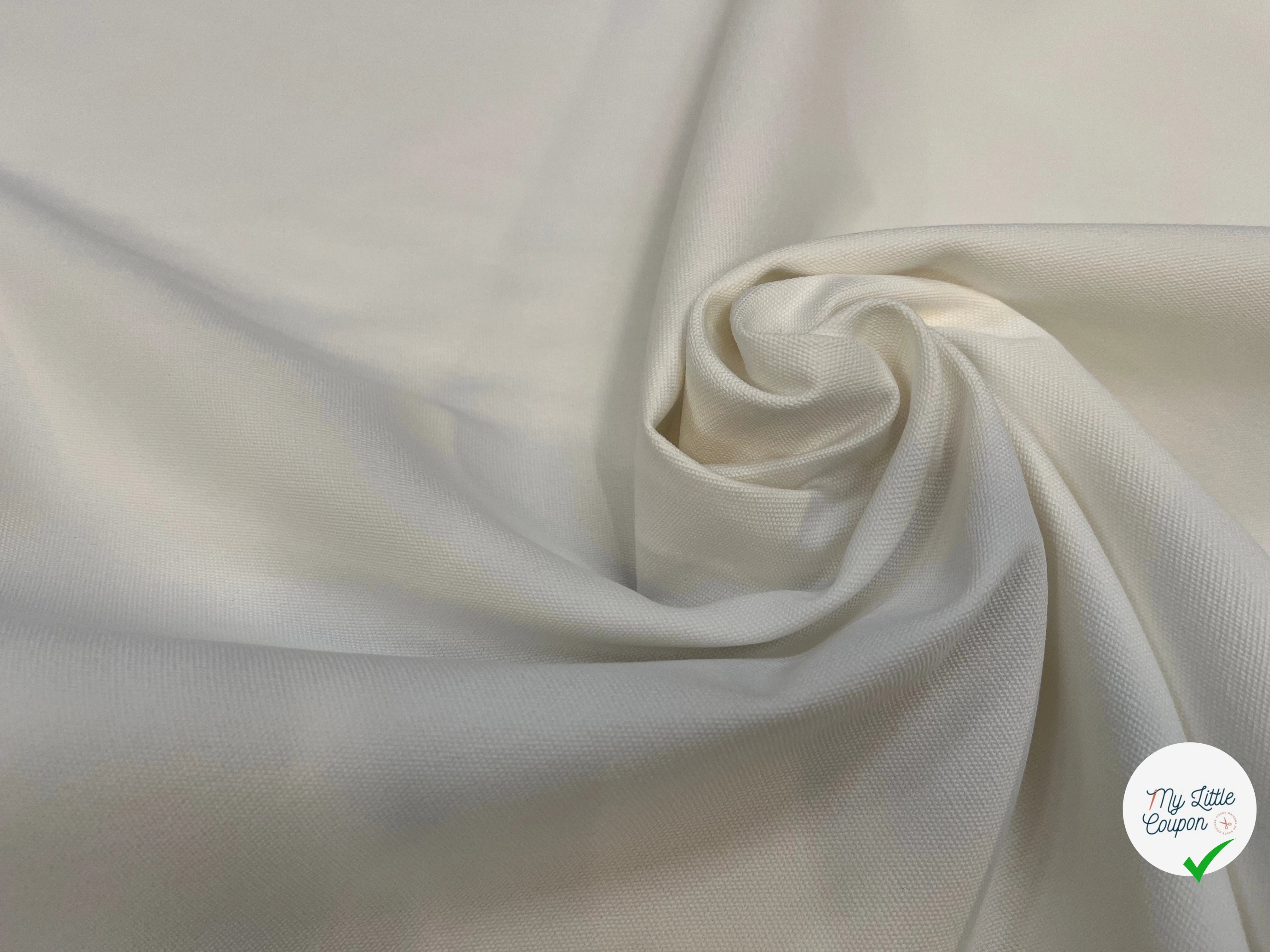 GABARDINE PIQUÉE EFFET CRAQUANTE BLANC PLÂTRE - My Little Coupon