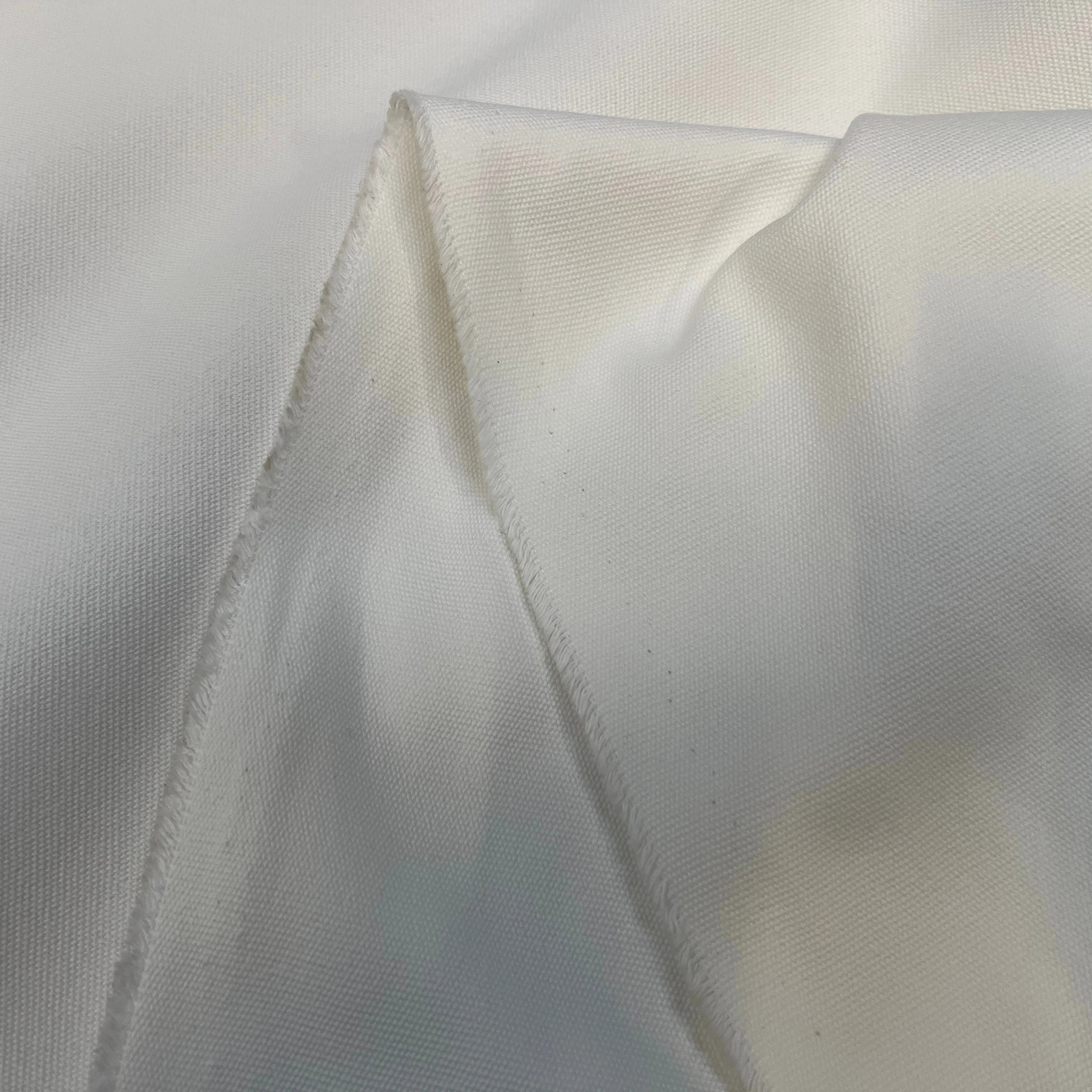 GABARDINE PIQUÉE EFFET CRAQUANTE BLANC PLÂTRE - My Little Coupon