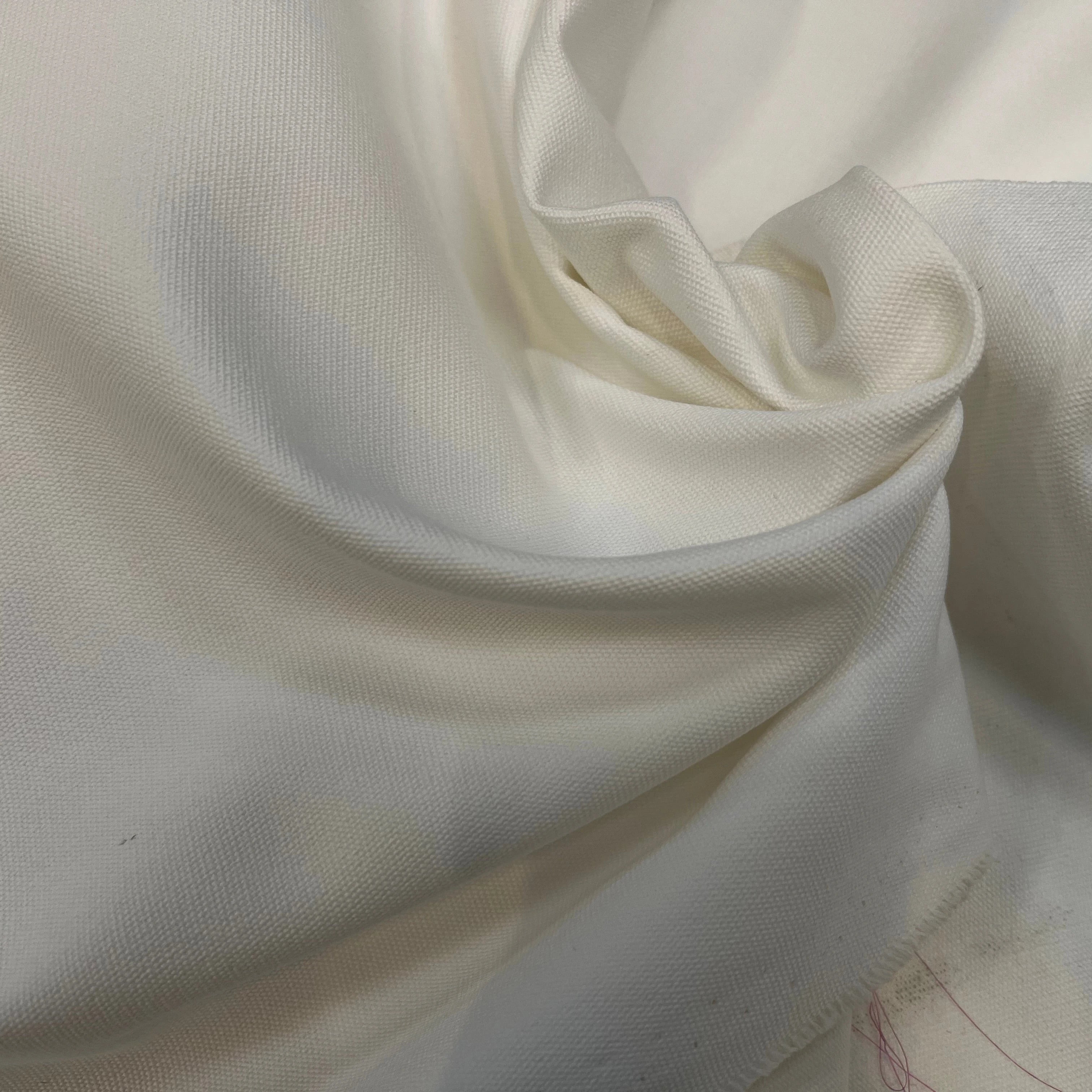 GABARDINE PIQUÉE EFFET CRAQUANTE BLANC PLÂTRE - My Little Coupon