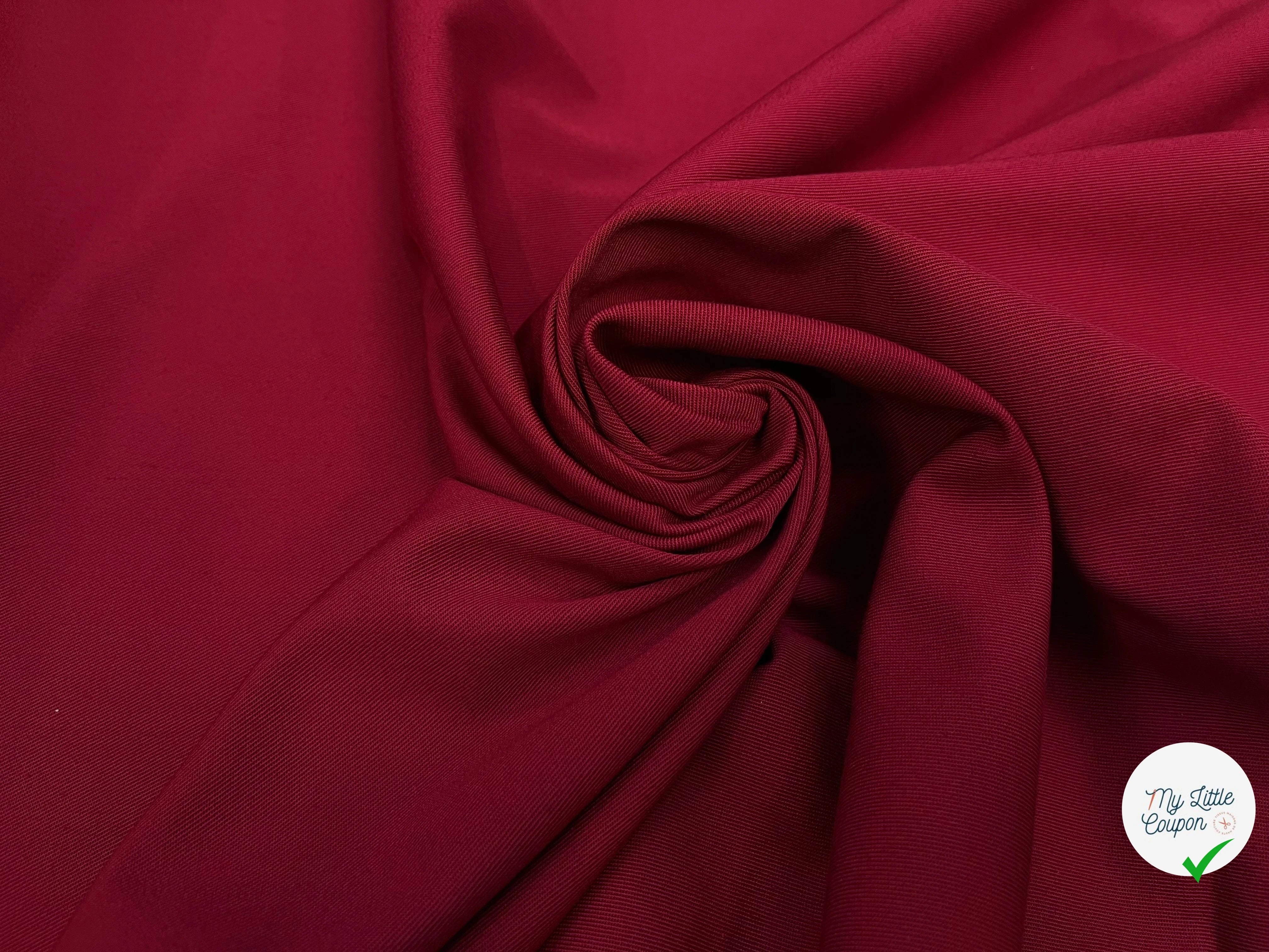 GABARDINE POLYCOTON ROUGE JAPON - My Little Coupon