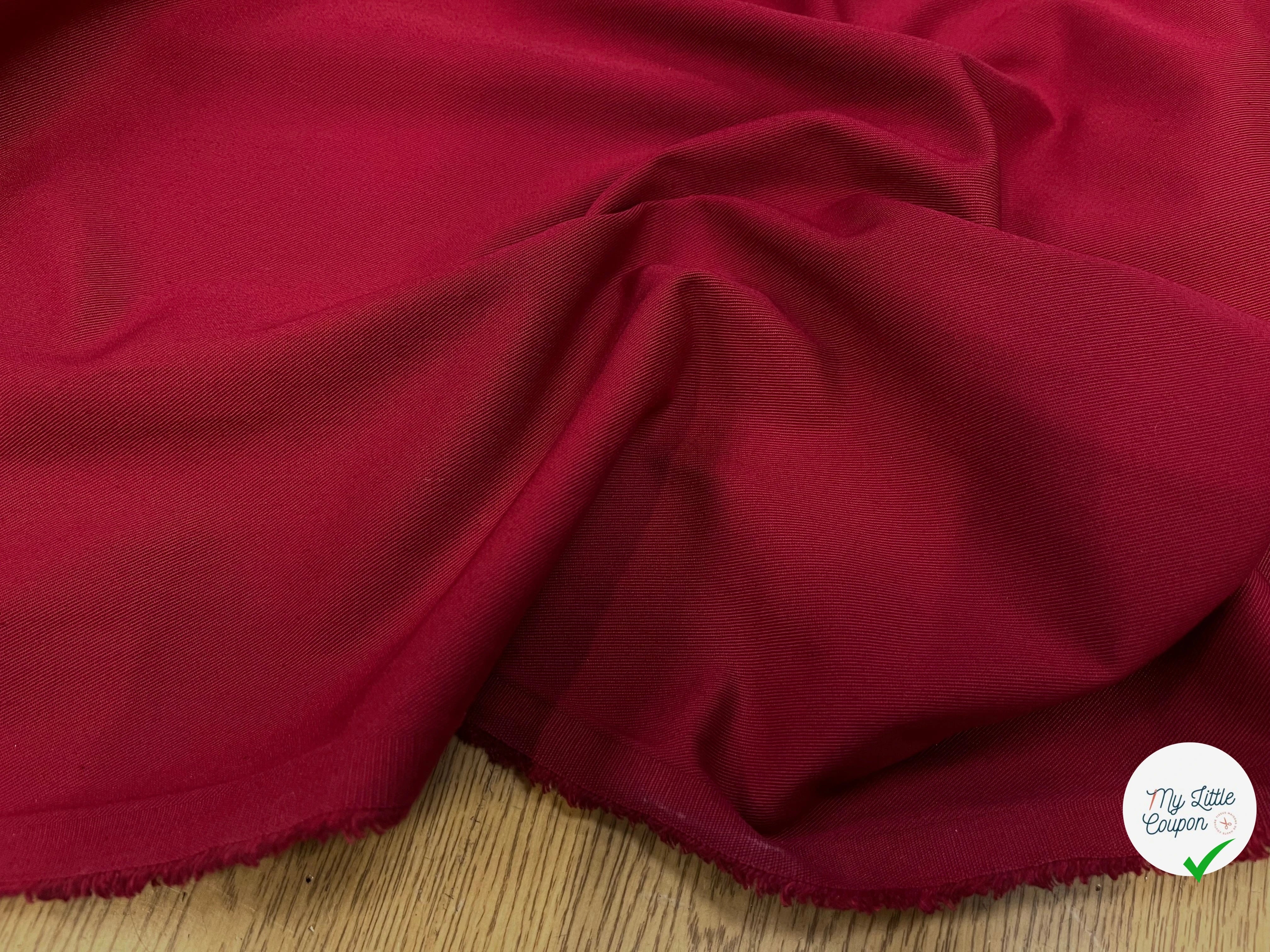 GABARDINE POLYCOTON ROUGE JAPON - My Little Coupon