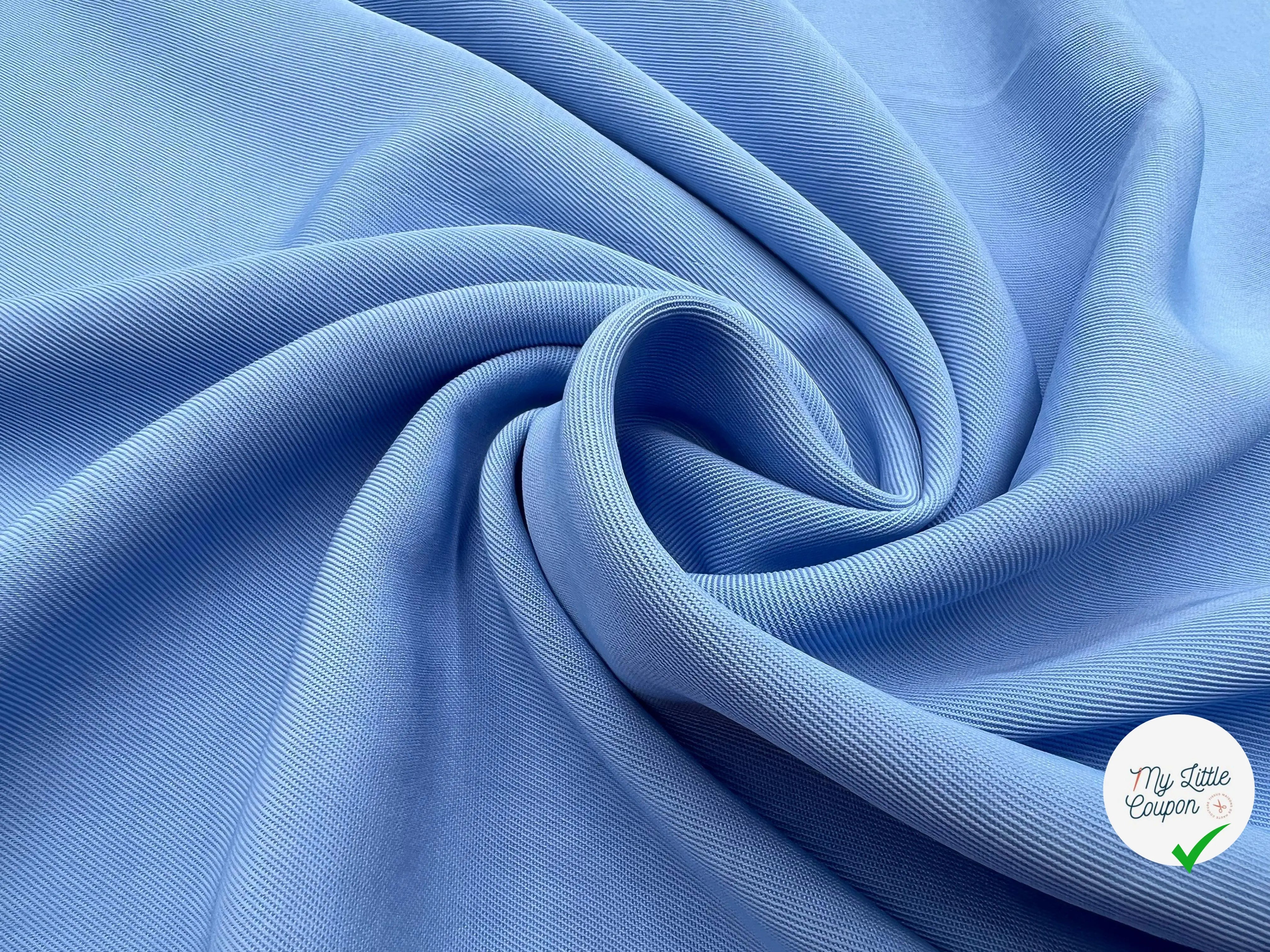 GABARDINE POLYESTER BLEU LAVANDE - My Little Coupon - tissu - coudre