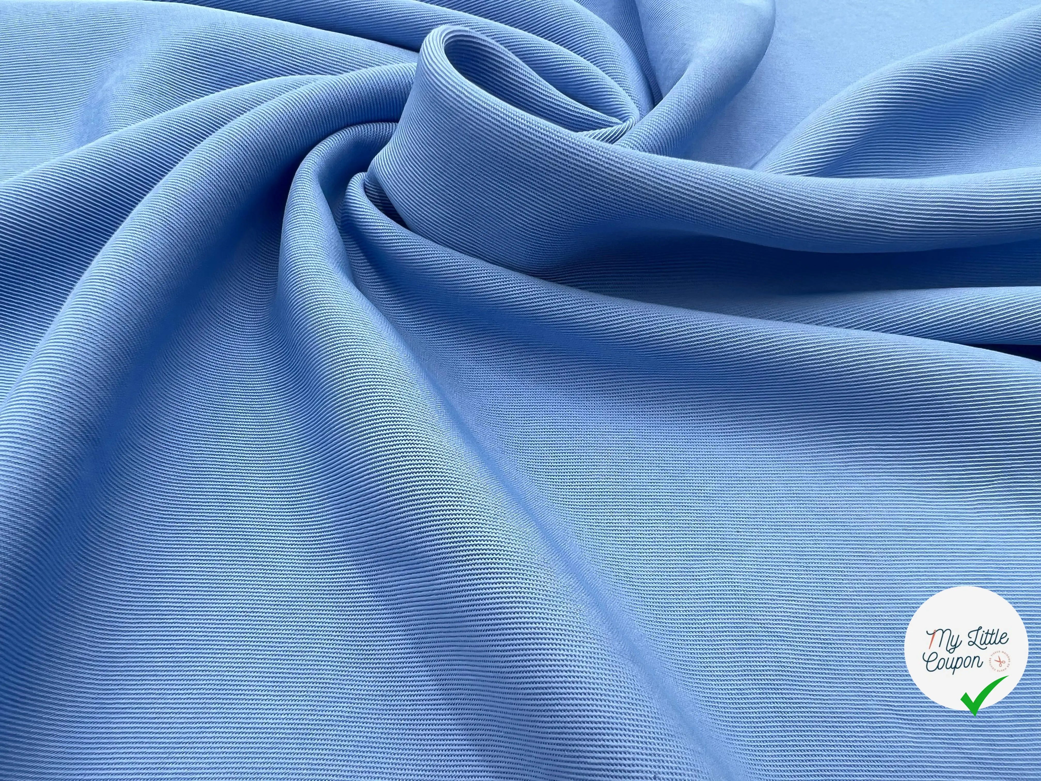 GABARDINE POLYESTER BLEU LAVANDE - My Little Coupon - tissu - coudre