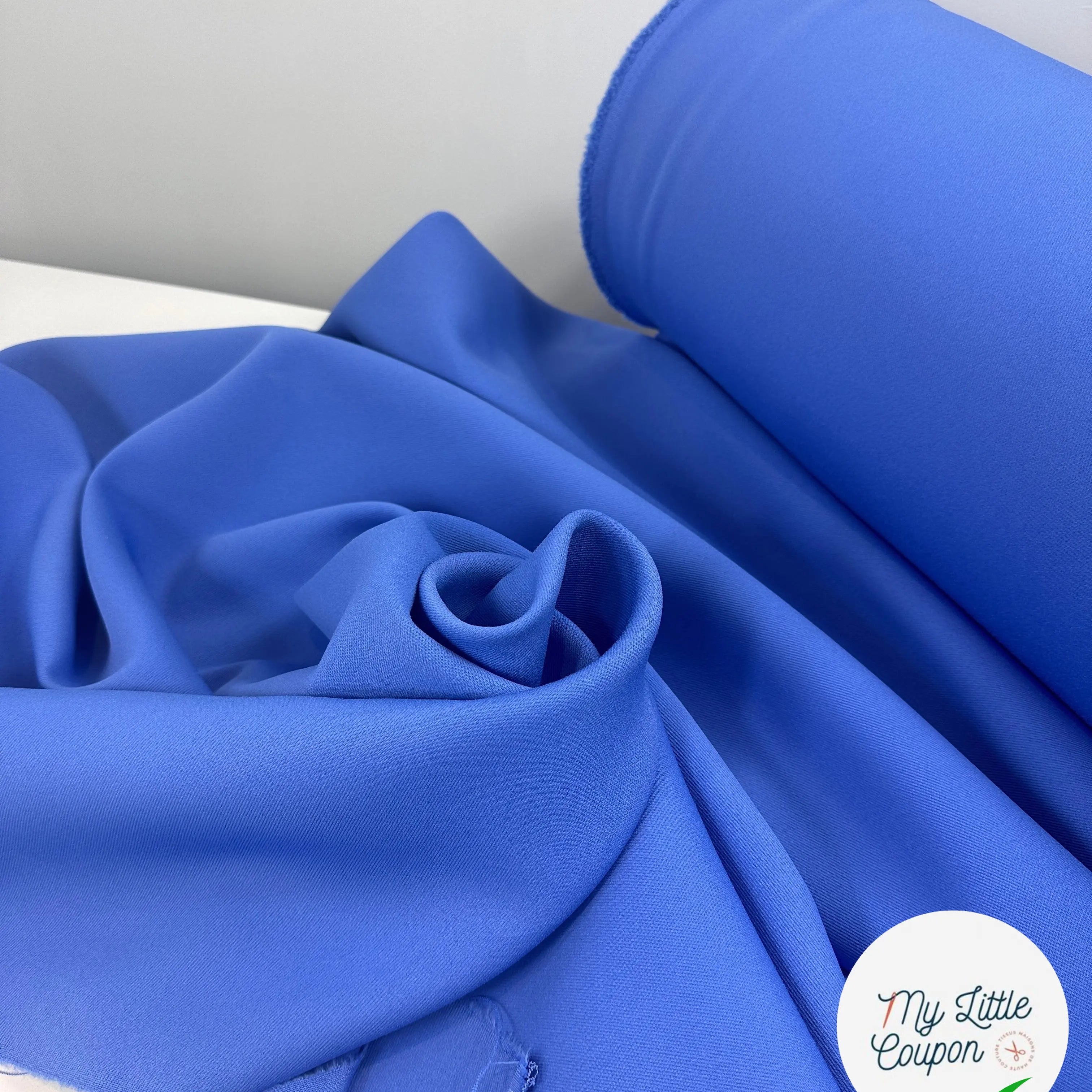 GABARDINE POLYESTER BLEU PRUSSE - My Little Coupon