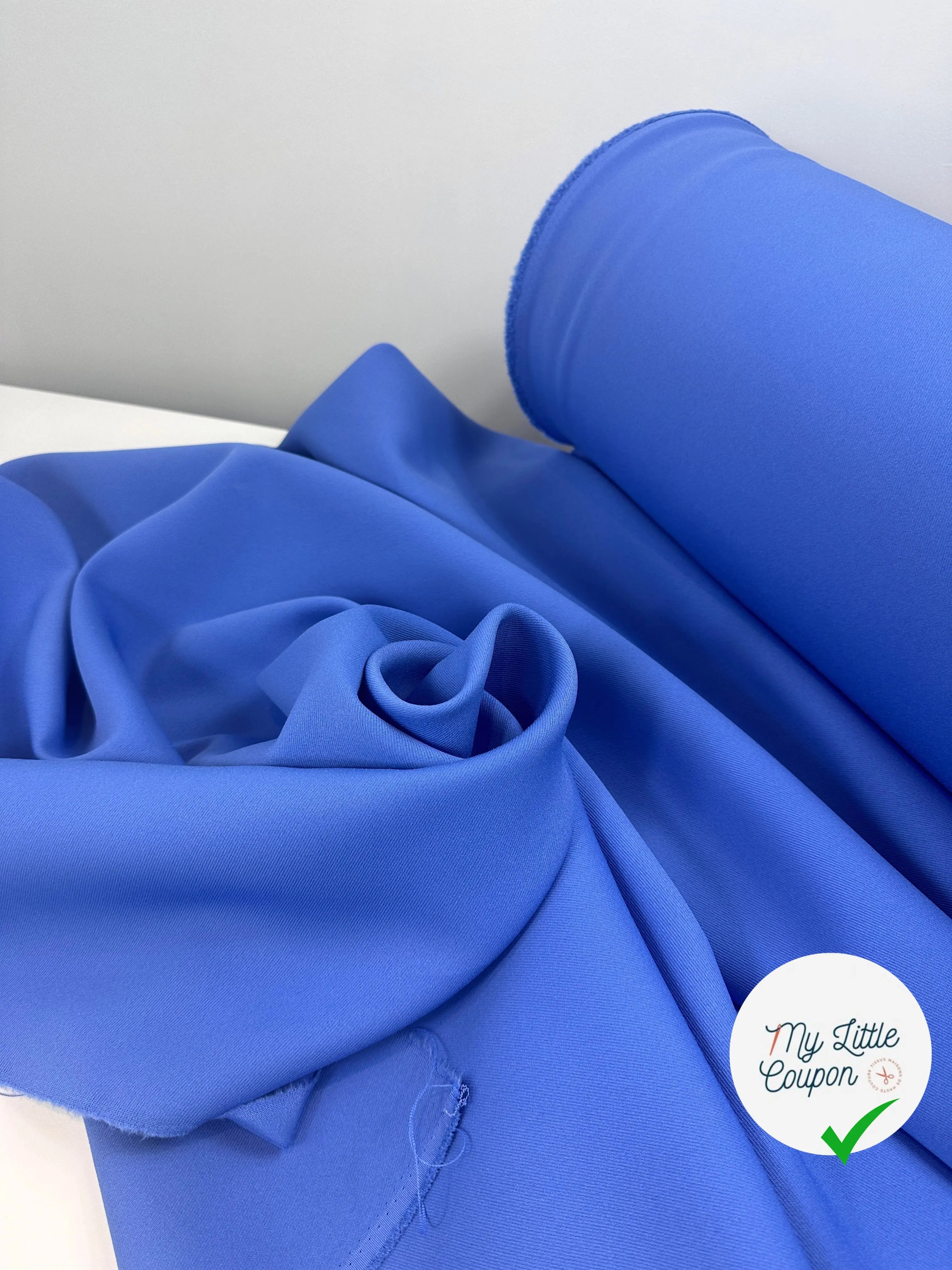 GABARDINE POLYESTER BLEU PRUSSE - My Little Coupon