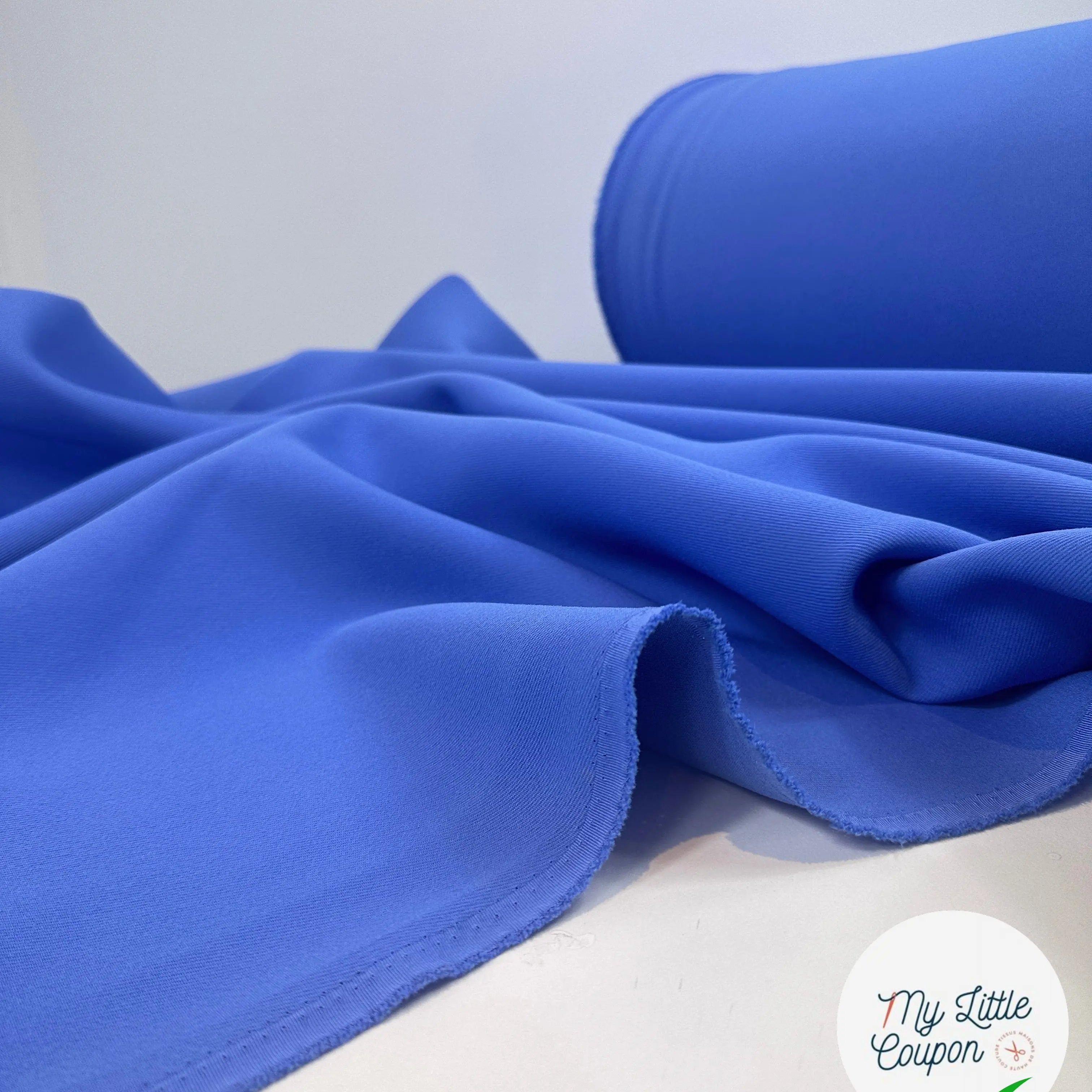 GABARDINE POLYESTER BLEU PRUSSE - My Little Coupon