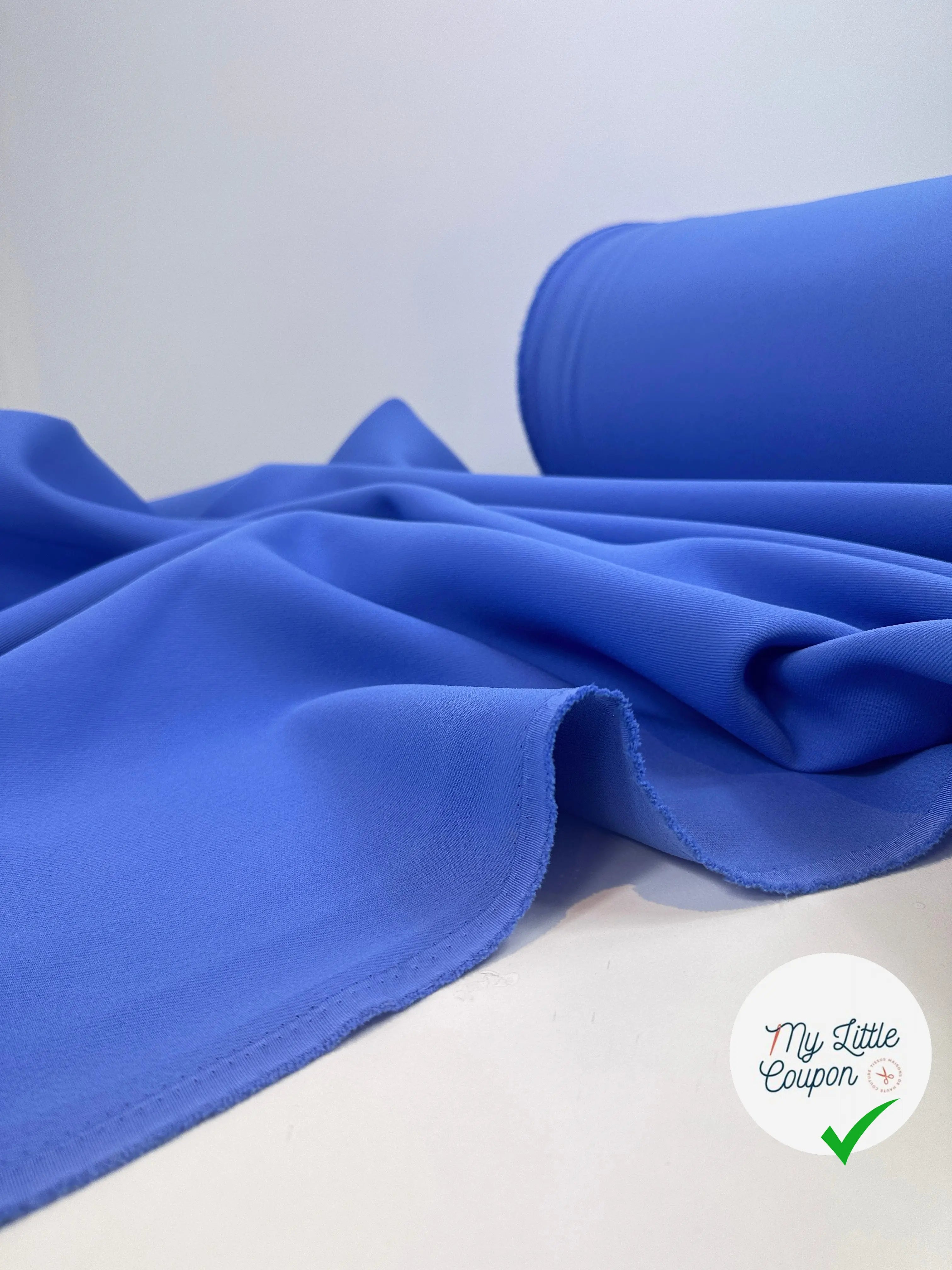 GABARDINE POLYESTER BLEU PRUSSE - My Little Coupon