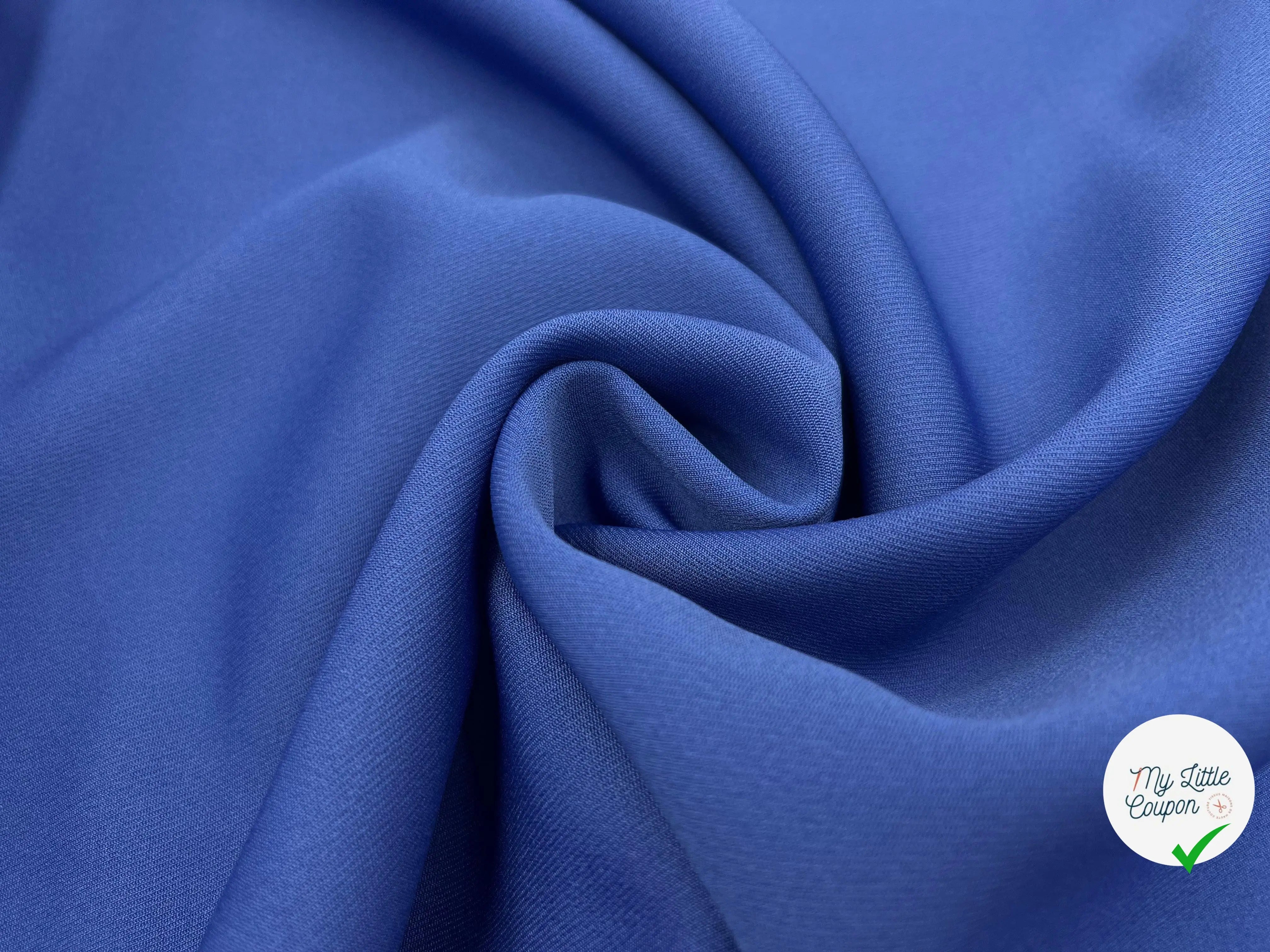 GABARDINE POLYESTER JAPAN BLEU - My Little Coupon - tissu - coudre