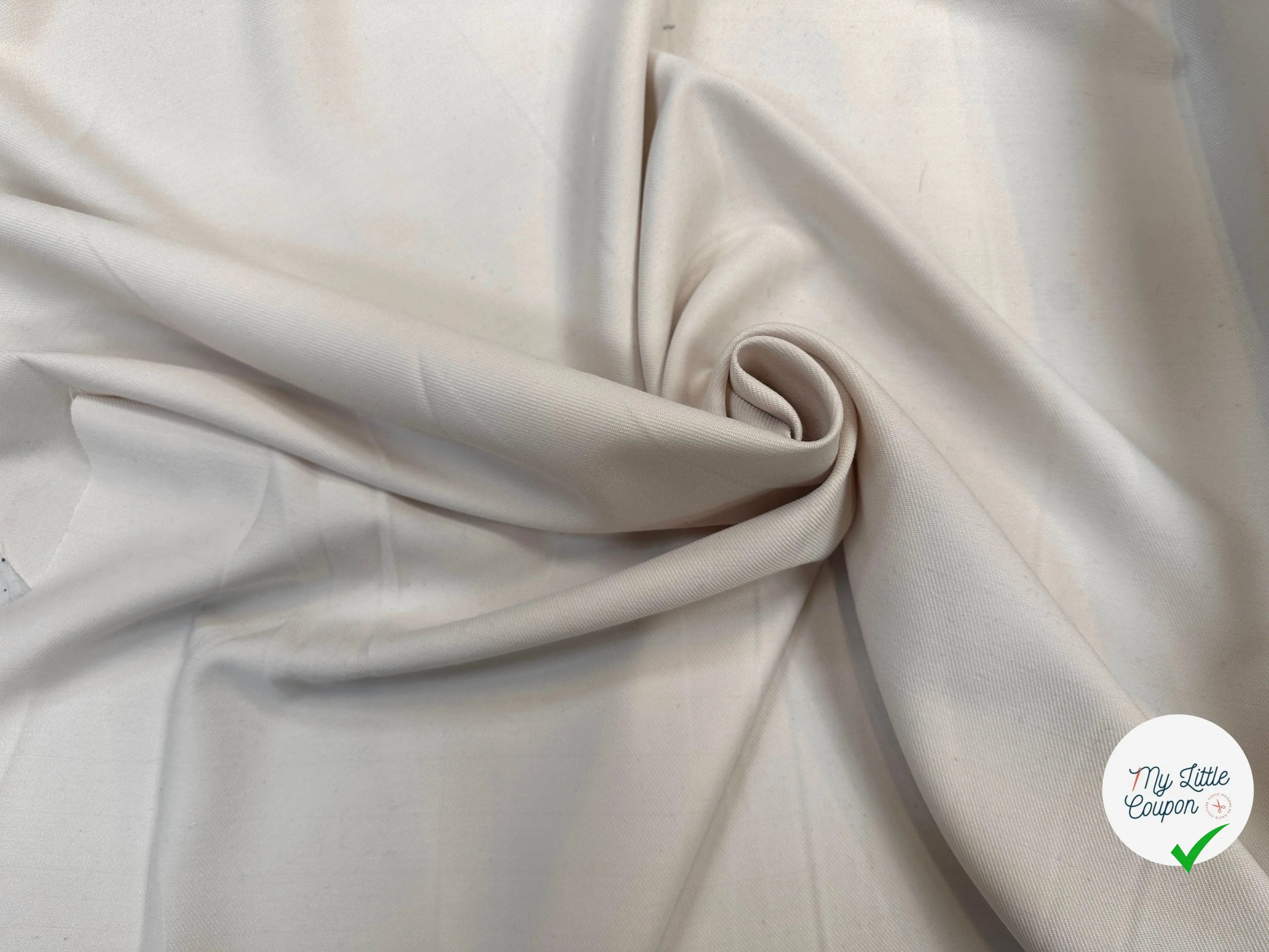 GABARDINE POLYESTER SIMPLE COLORI NATUREL - My Little Coupon