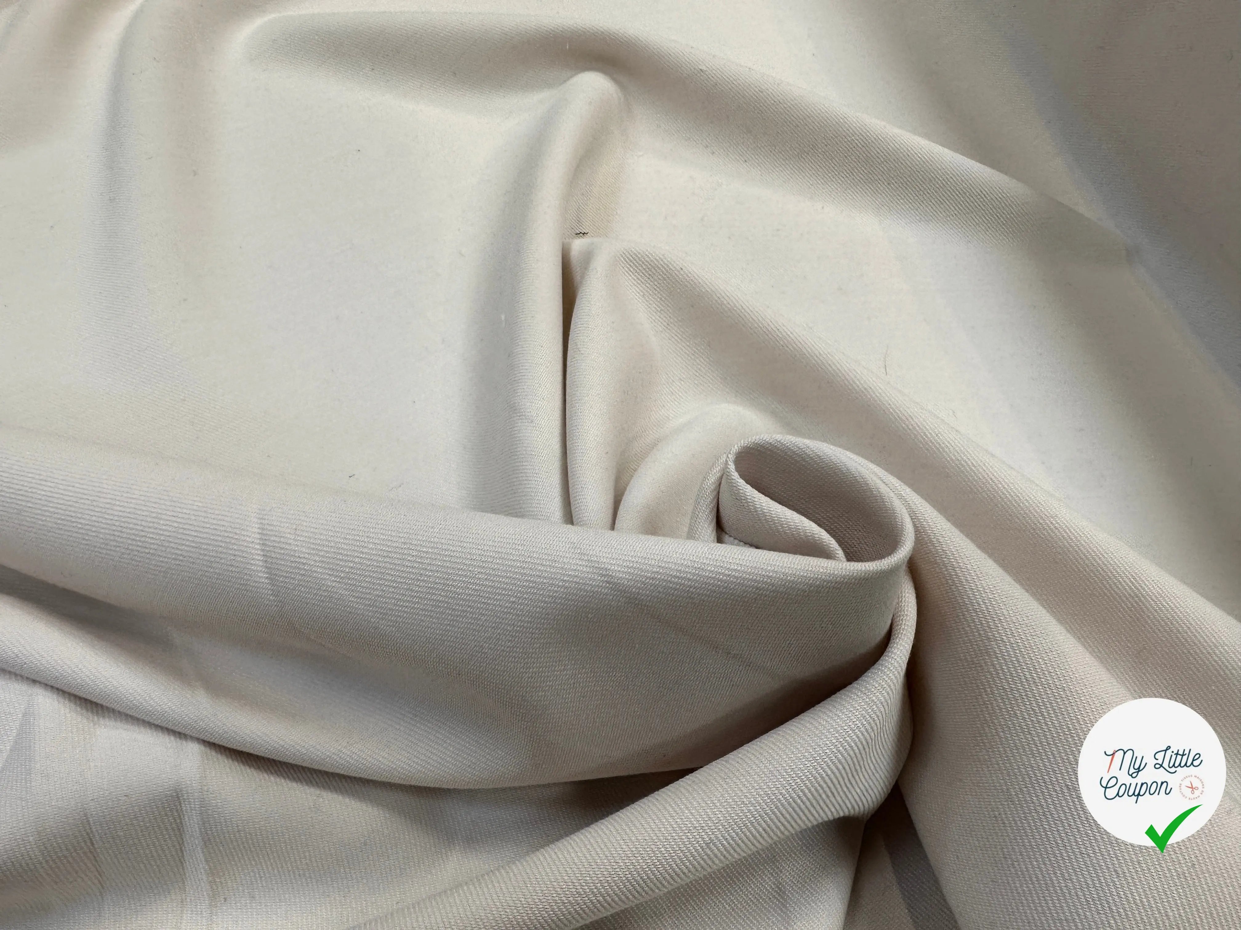 GABARDINE POLYESTER SIMPLE COLORI NATUREL - My Little Coupon