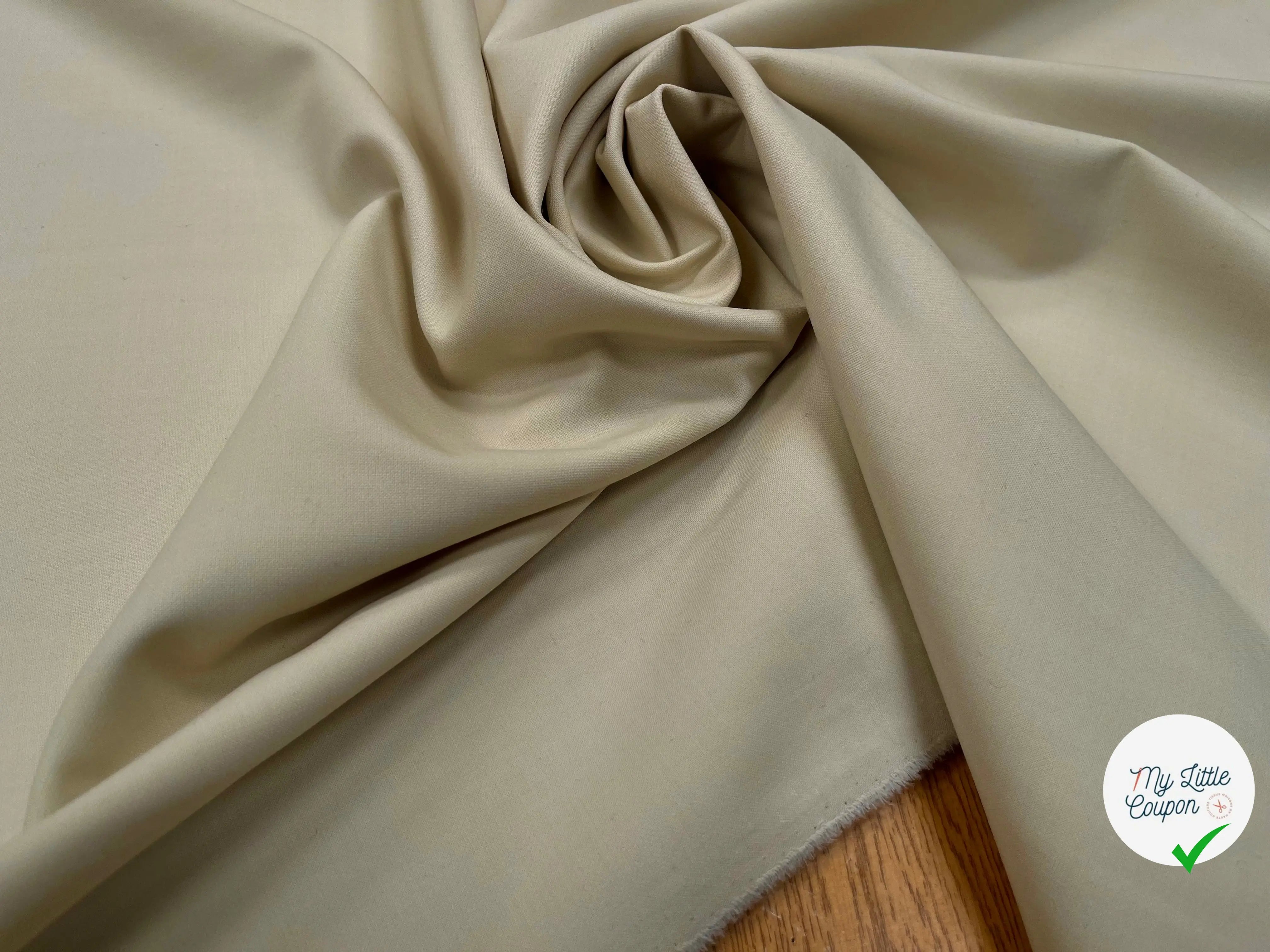 GABARDINE POLYLAINE 41% LAINE VIERGE OYSTER GRIS - My Little Coupon