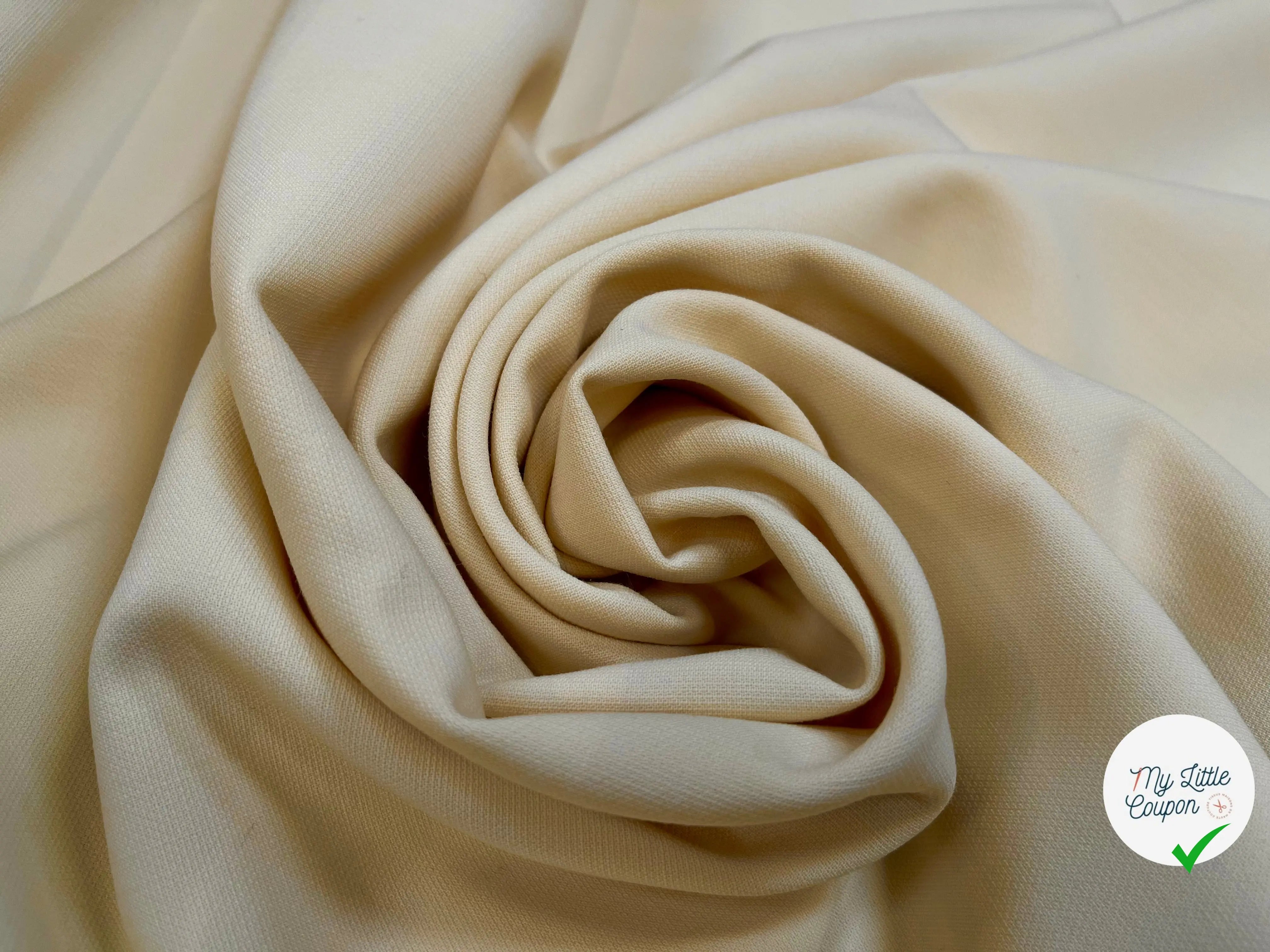 GABARDINE POLYLAINE LYOCEL JAUNE CLAIR - My Little Coupon