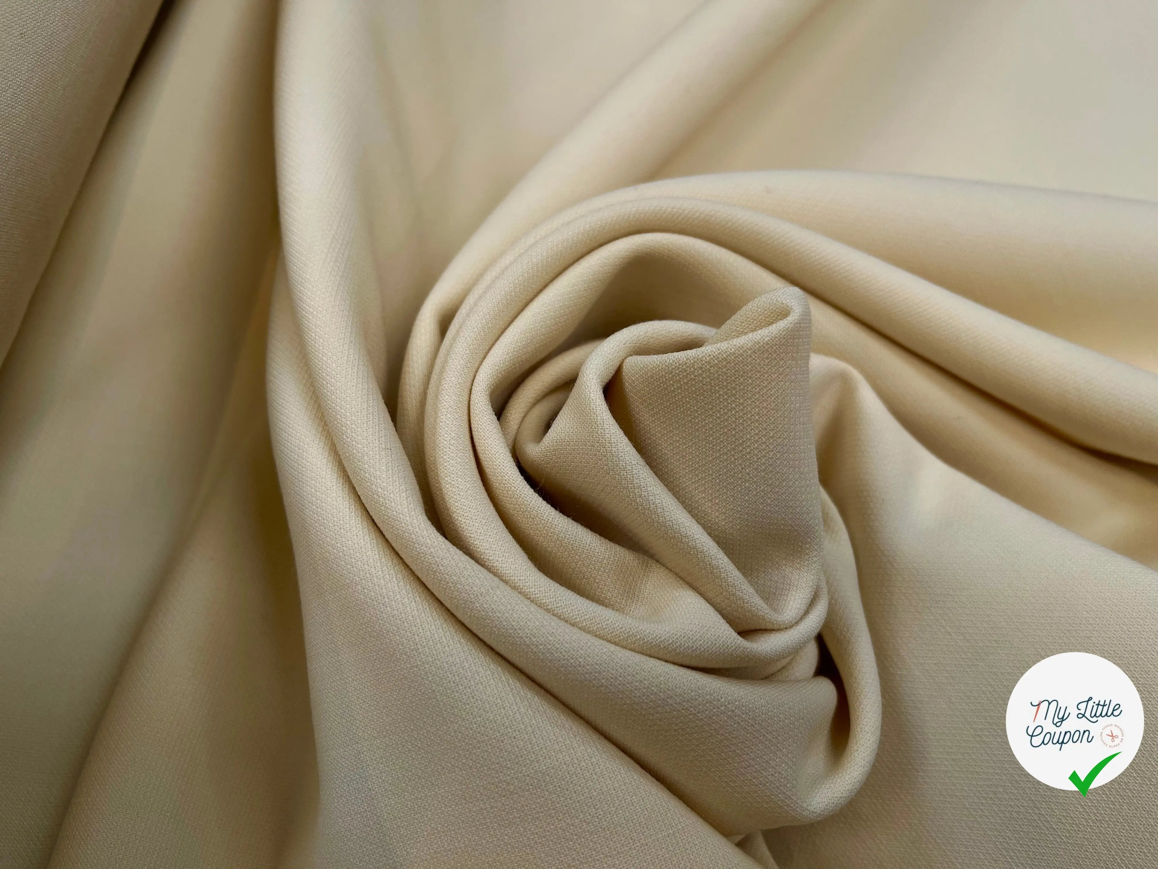 GABARDINE POLYLAINE LYOCEL JAUNE CLAIR - My Little Coupon