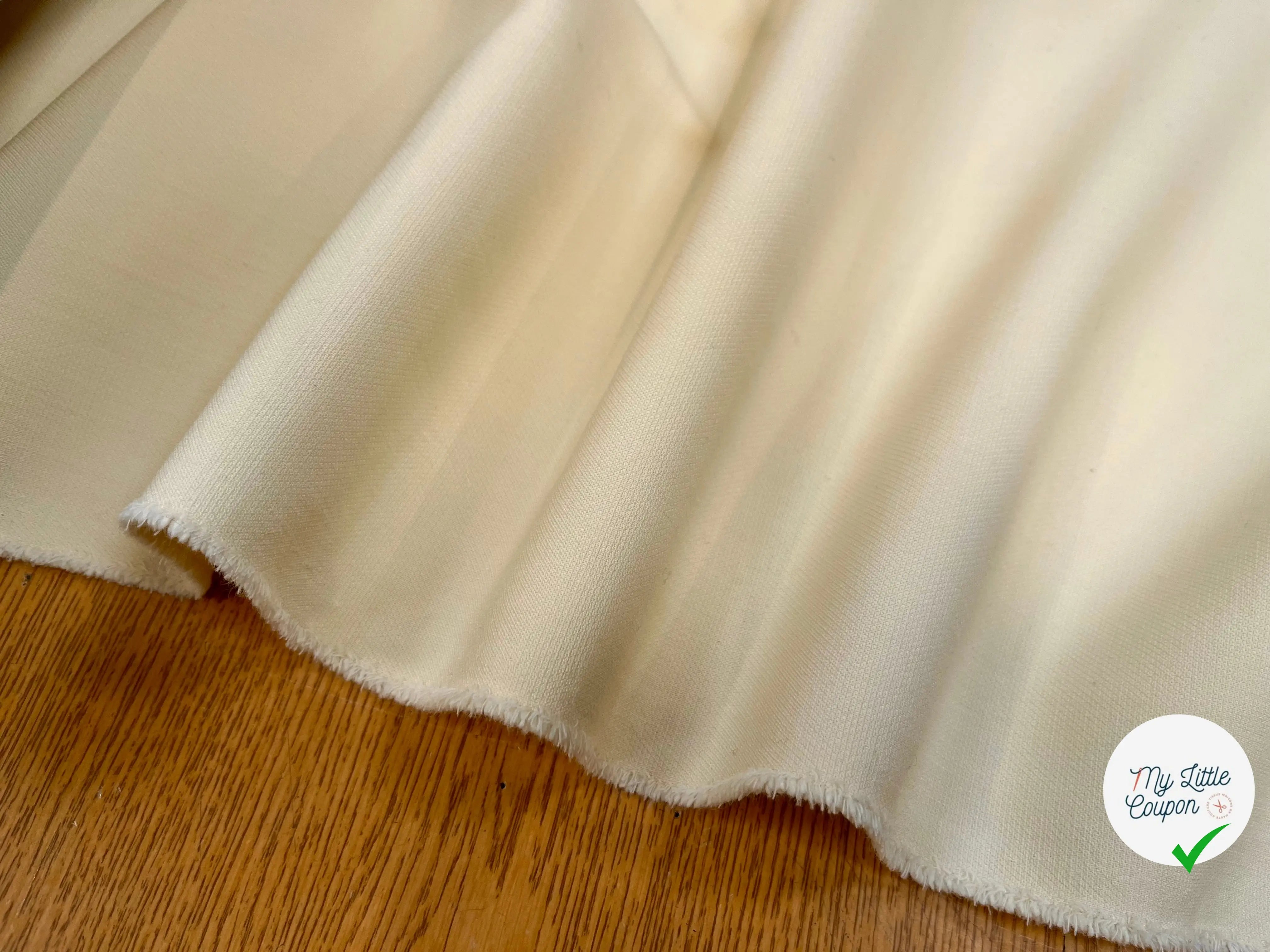 GABARDINE POLYLAINE LYOCEL JAUNE CLAIR - My Little Coupon