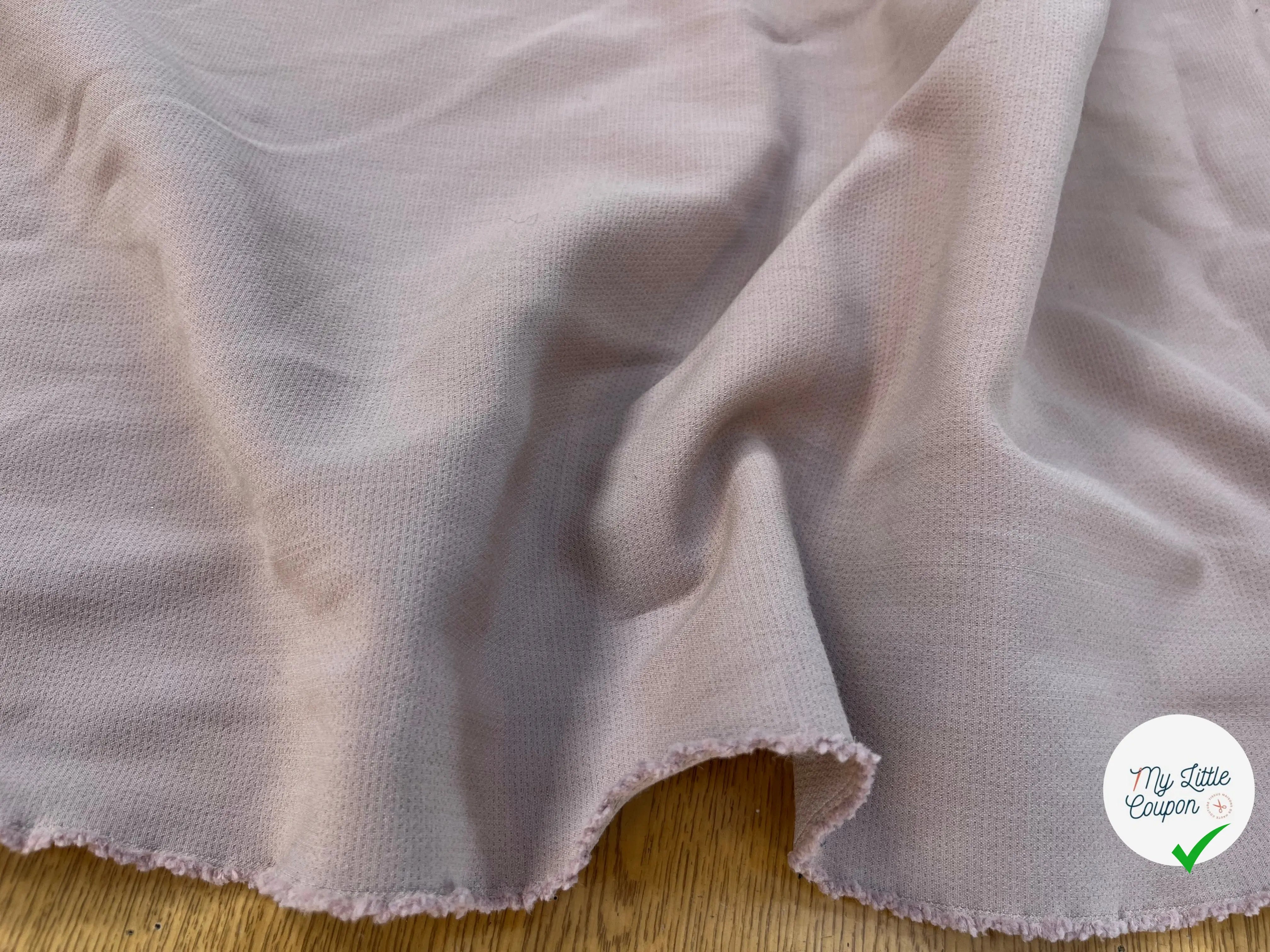 GABARDINE POLYLAINE VIEUX ROSE STRETCH - My Little Coupon