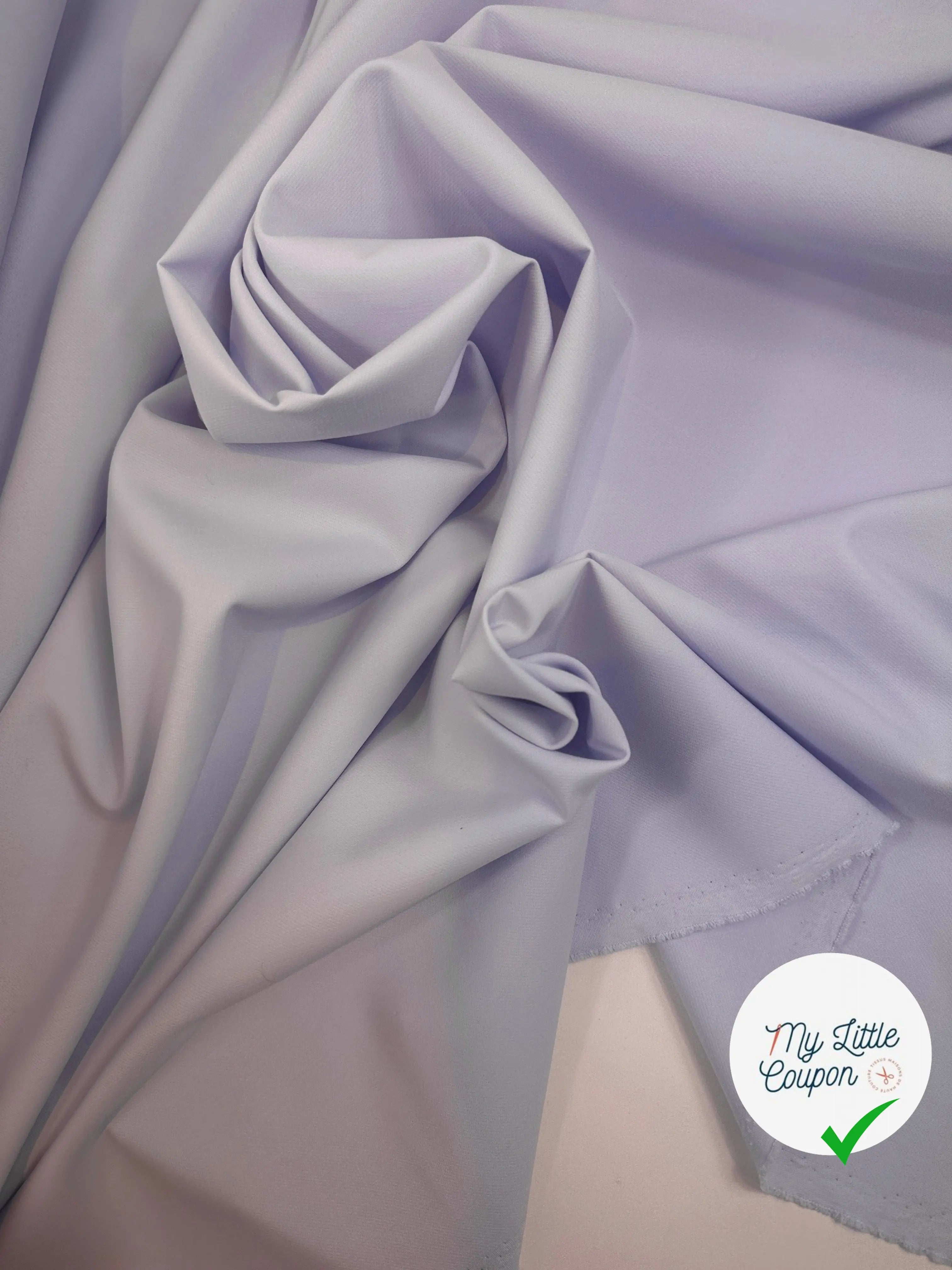 GABARDINE POLYVISCOSE LILAS CLAIR MSO