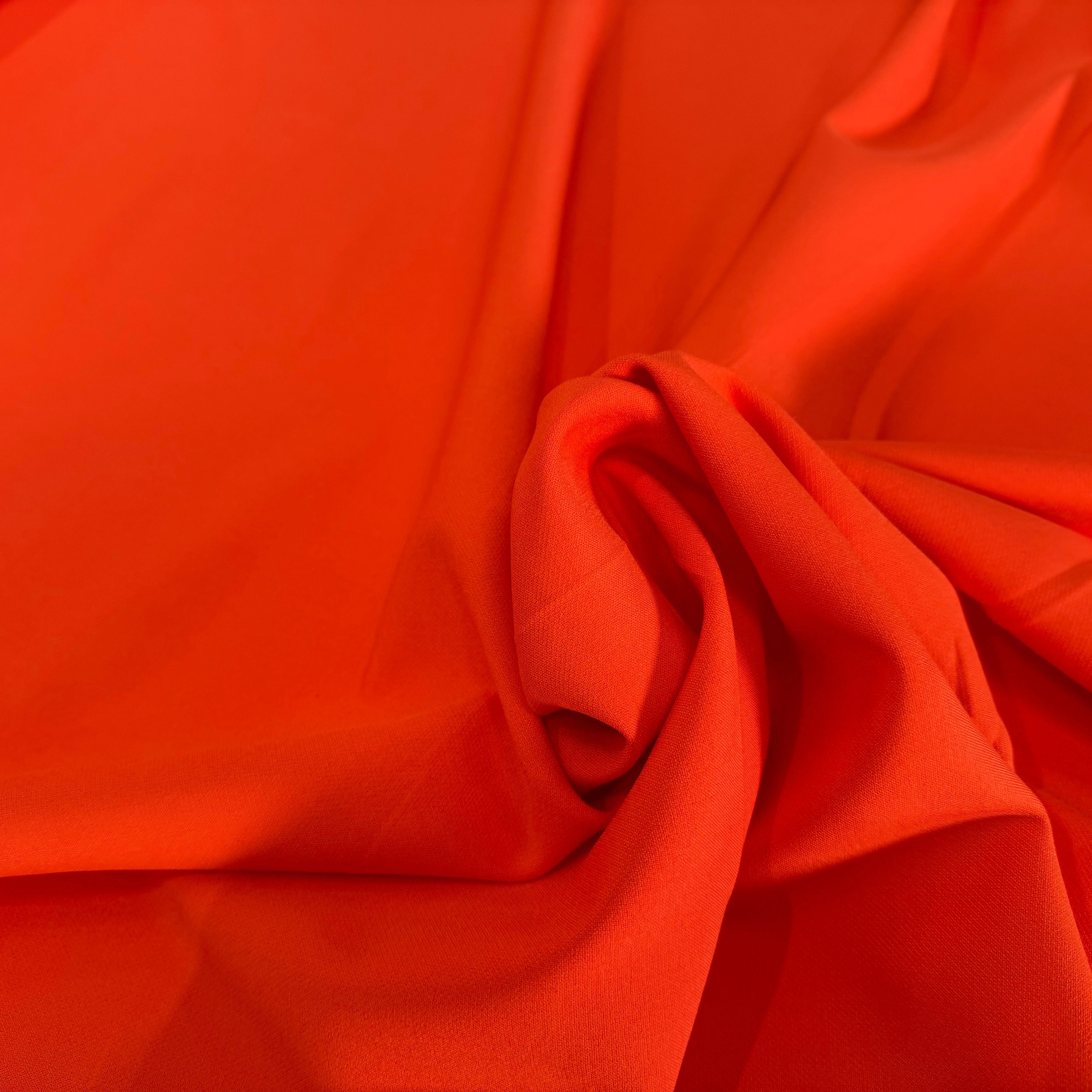 GABARDINE PRESTIGE ITALIEN ORANGE STRETCH - My Little Coupon