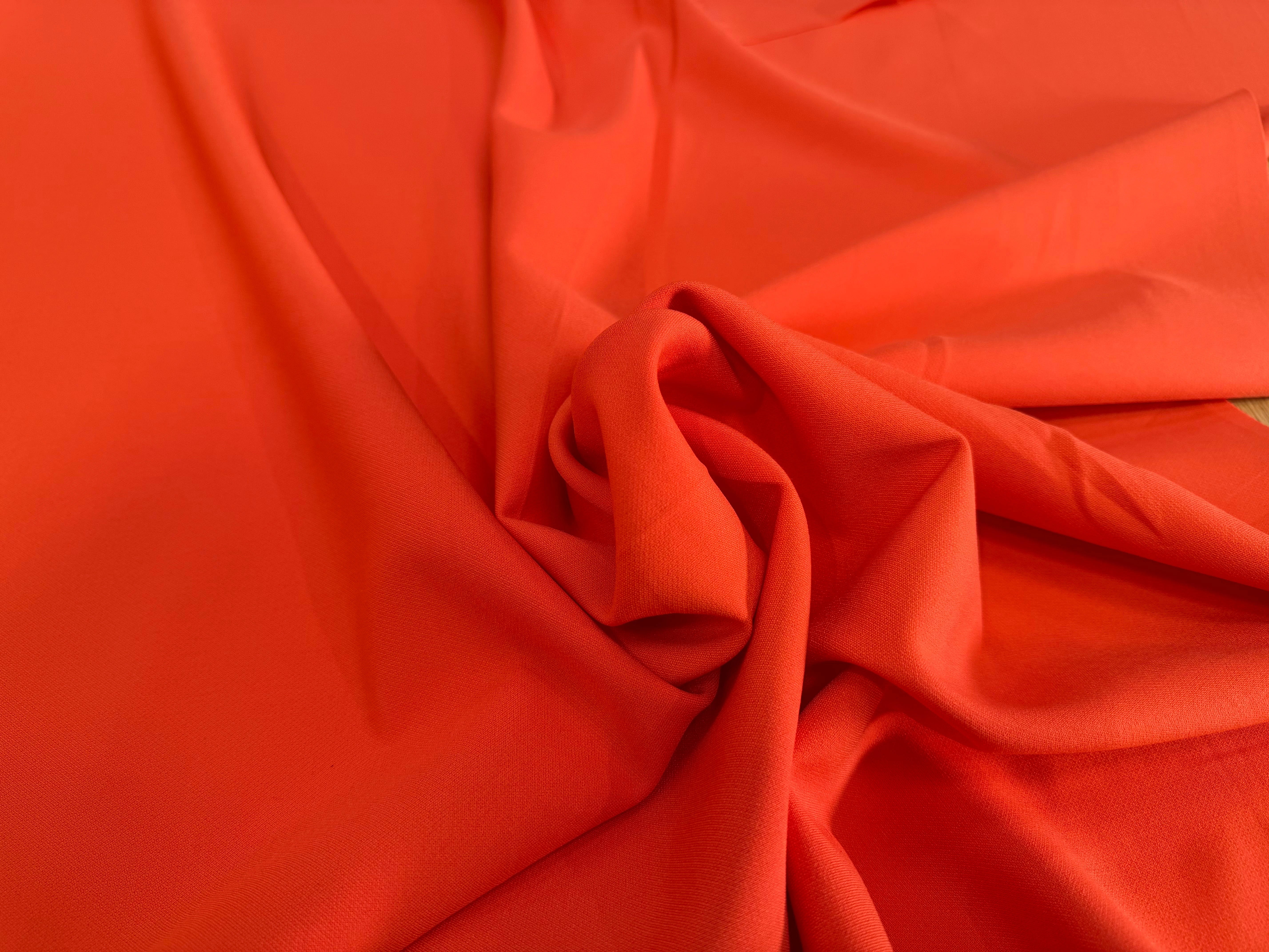 GABARDINE PRESTIGE ITALIEN ORANGE STRETCH - My Little Coupon