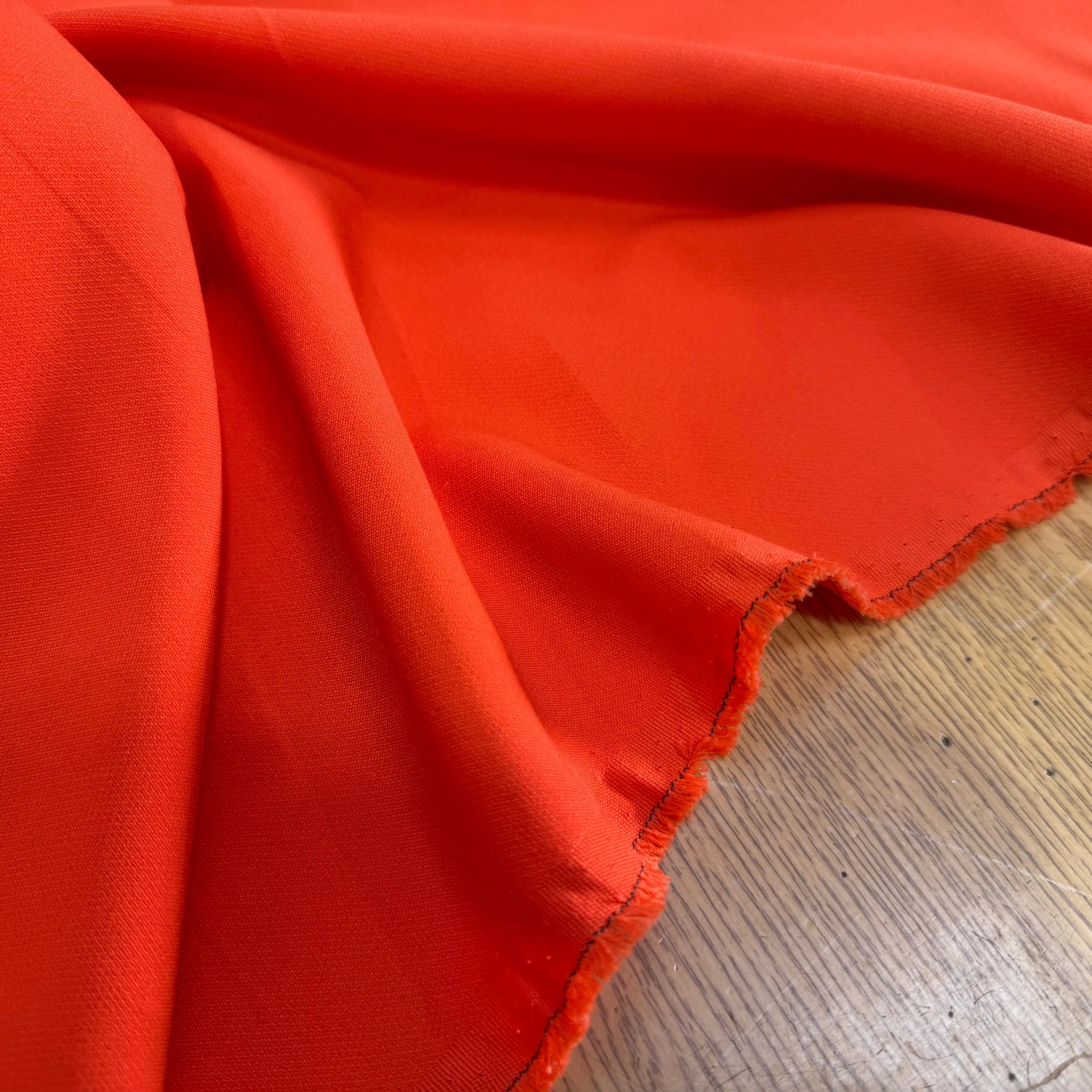 GABARDINE PRESTIGE ITALIEN ORANGE STRETCH - My Little Coupon