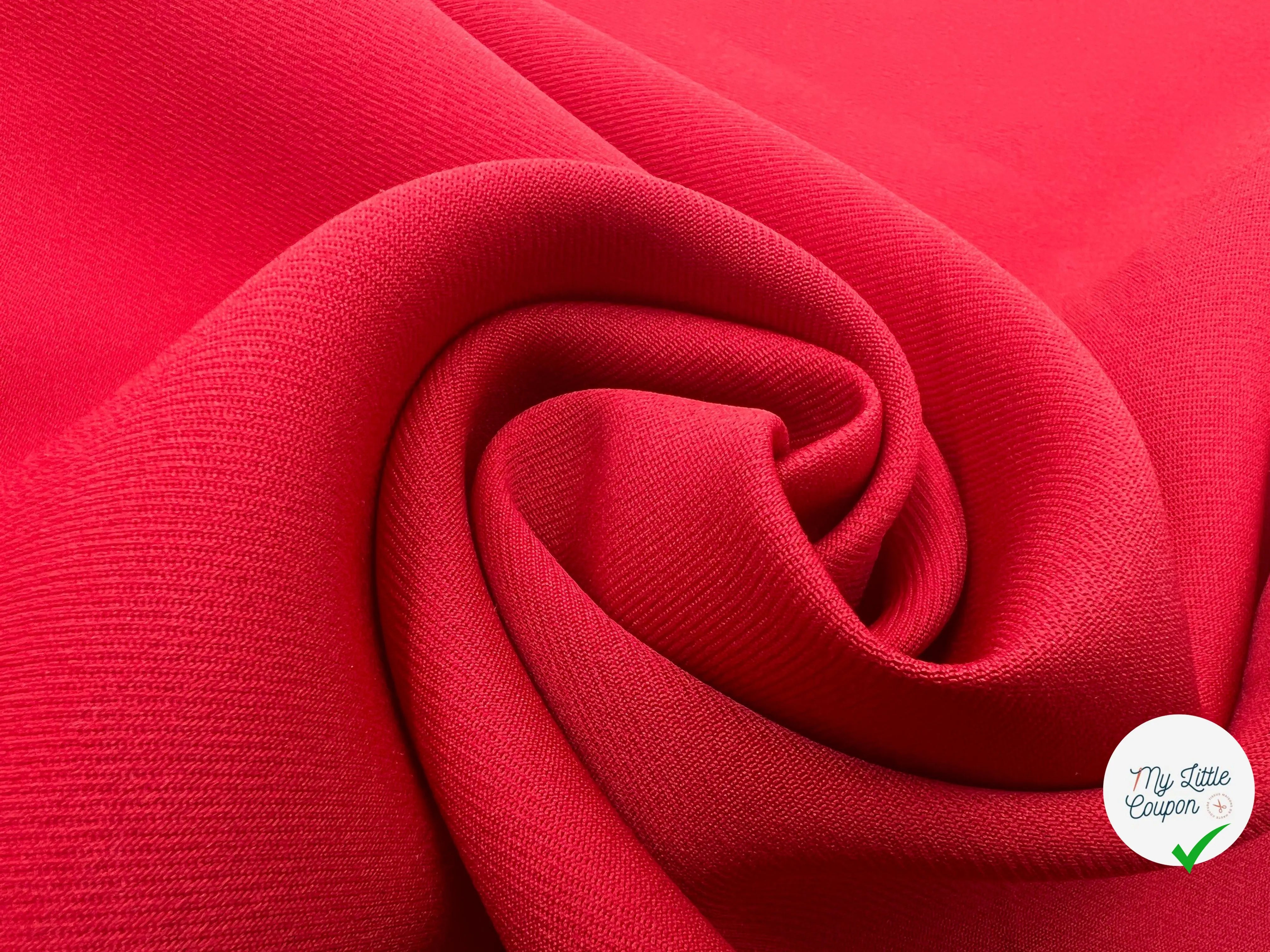 GABARDINE PRESTIGE JAPAN ROUGE VERMILLON - My Little Coupon - tissu - coudre