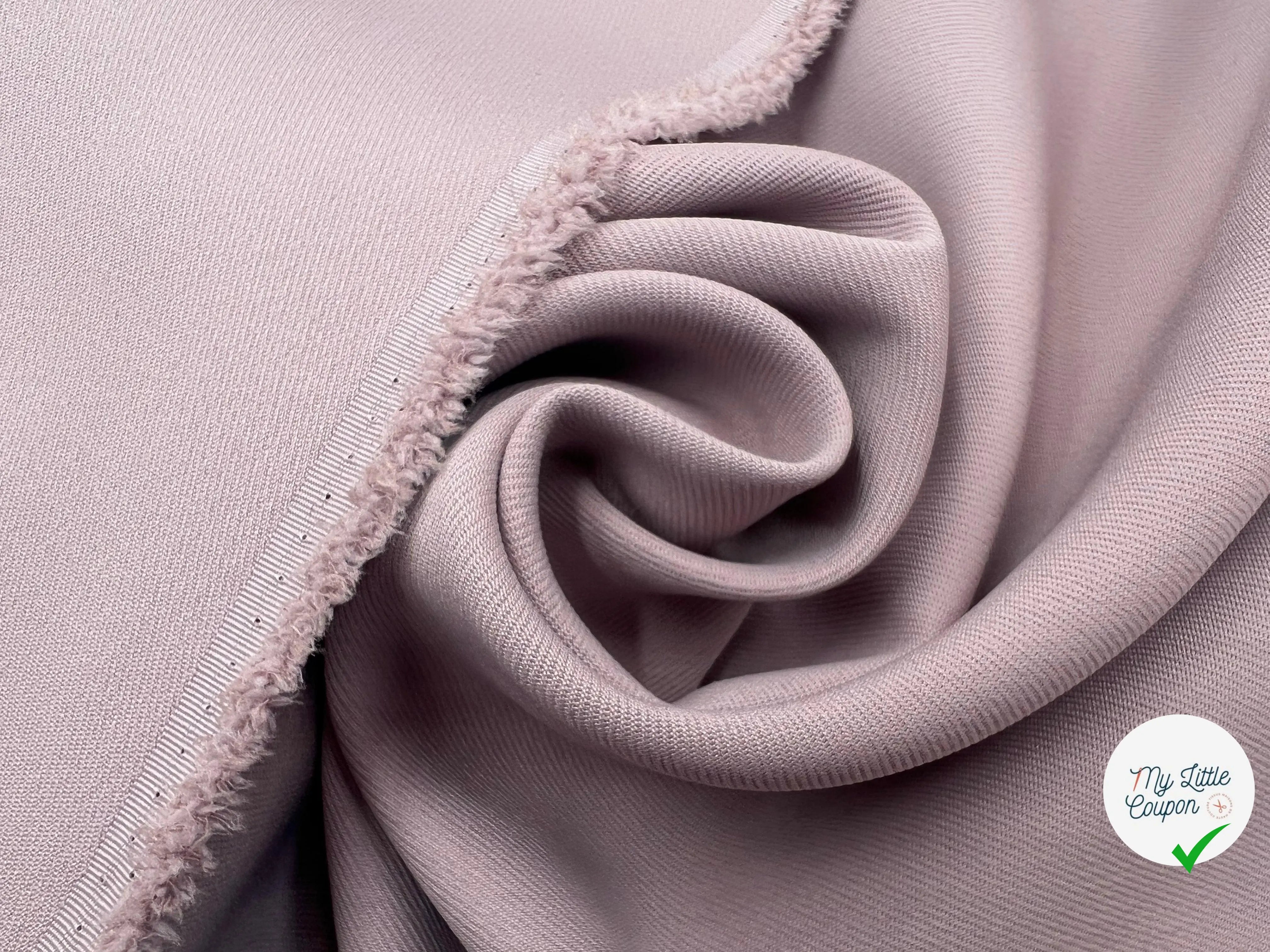 GABARDINE PRESTIGE JAPON TAUPE ROSE - My Little Coupon - tissu - coudre