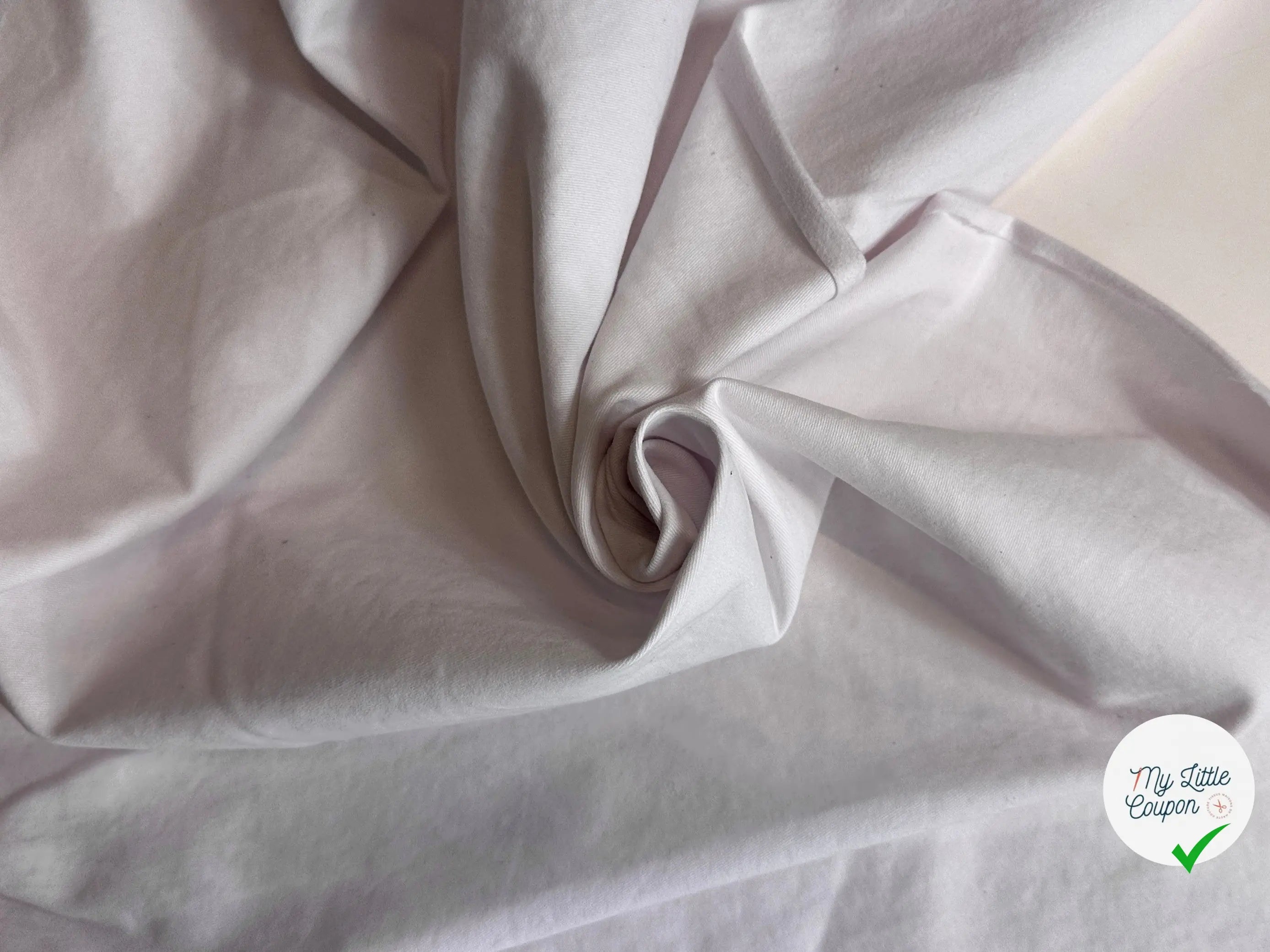 GABARDINE SABLE BLANC REFLET ROSÉ STRETCH PEACHSKIN MSO